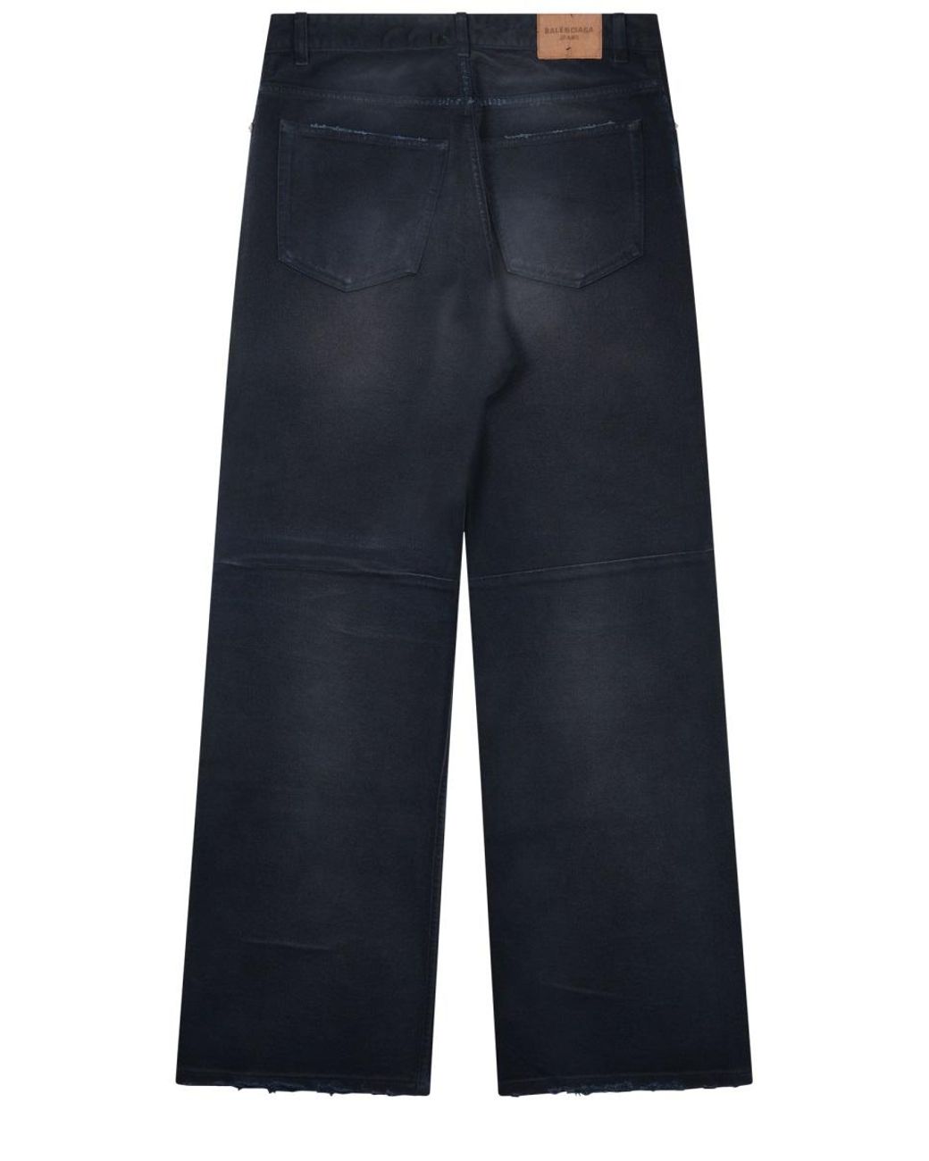 Balenciaga Blue Jeans With Knee Bend
