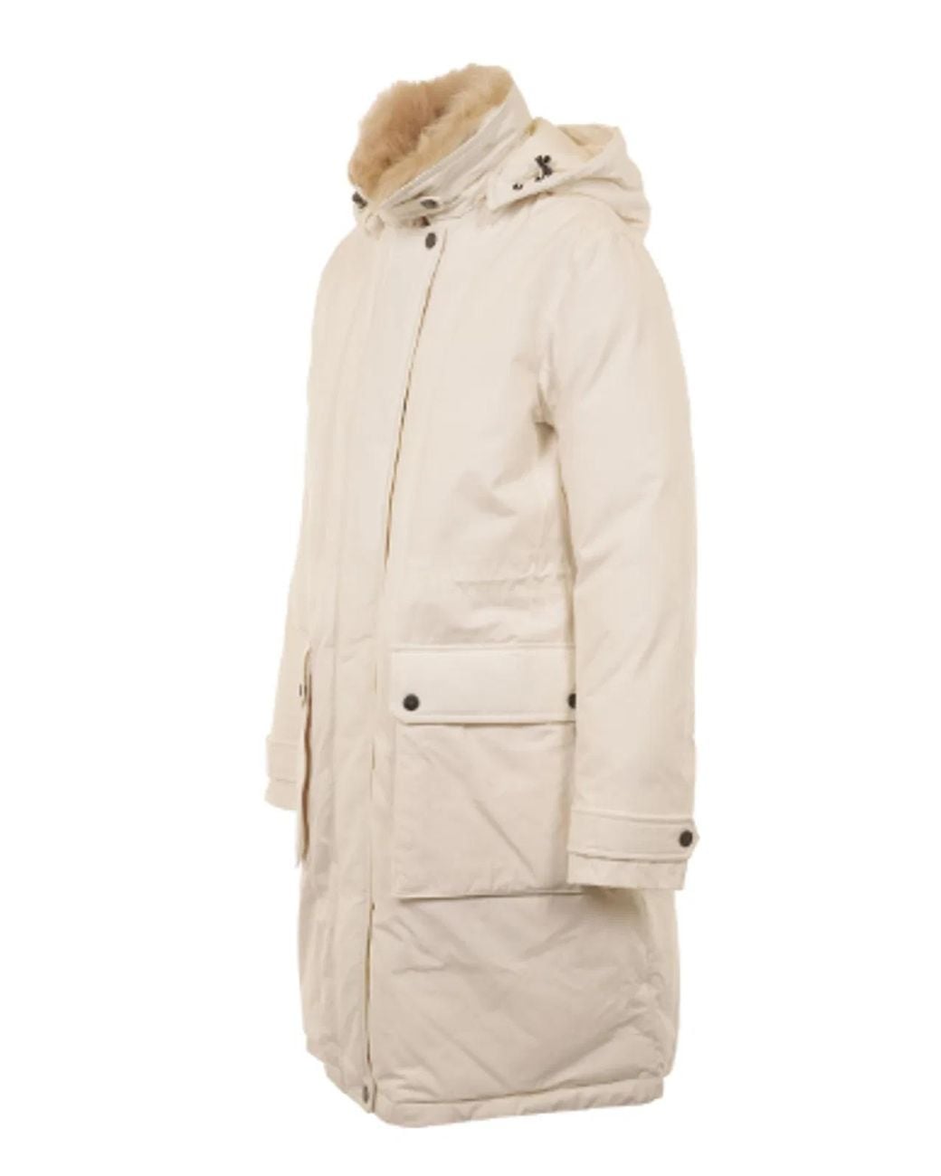 Woolrich Natural Versatile Mixed-Fabric Jacket