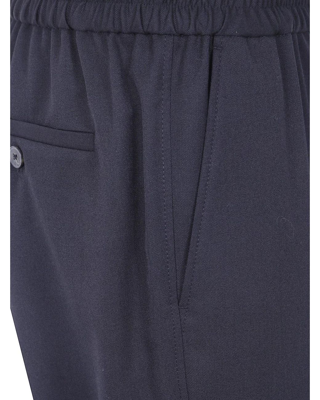 Drole de Monsieur Blue Elastic Waist Pants for men