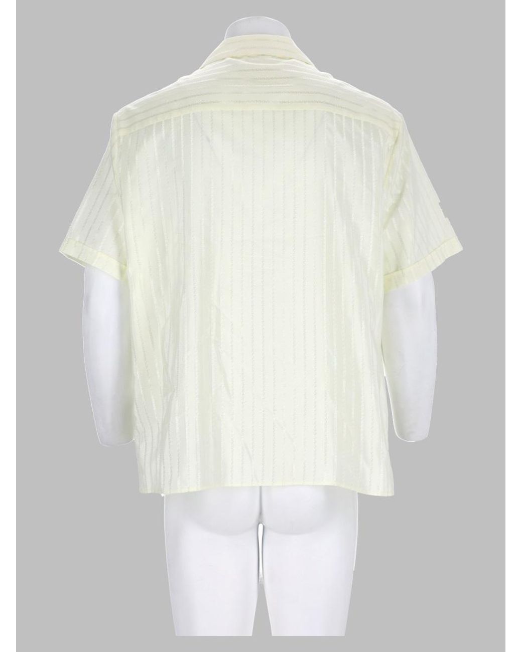 Versace White Embroidered Silk-Cotton Shirt for men