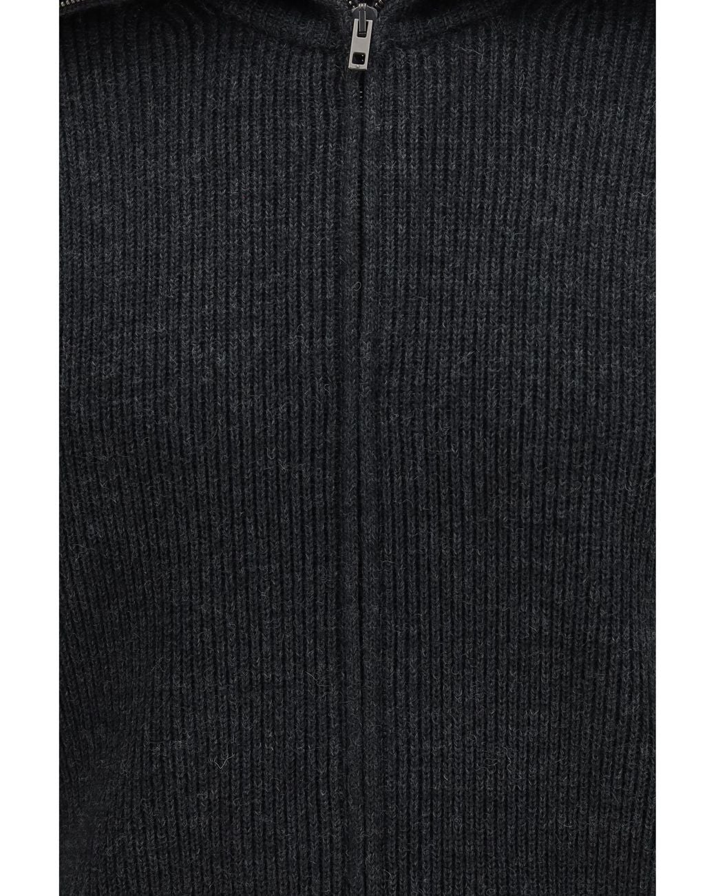 Lemaire Blue Wool Zip Cardigan for men