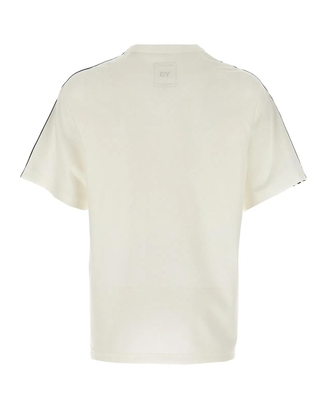 Y-3 White Short Sleeve Tee 3-Stripes' T-Shirt