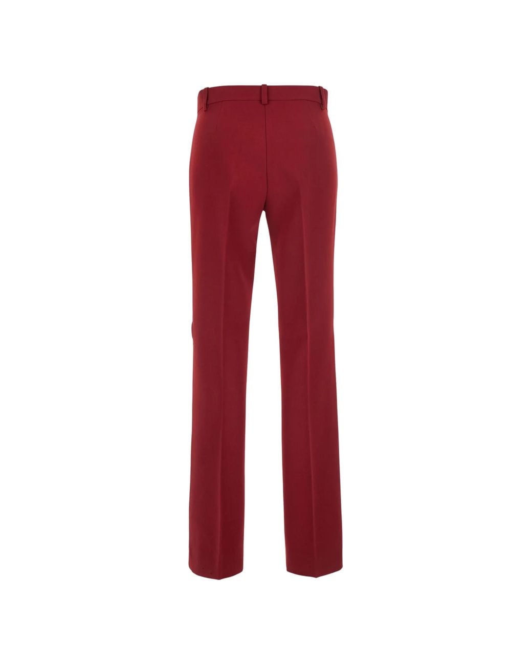 Pinko Red Crepe Polyester Pants Rio