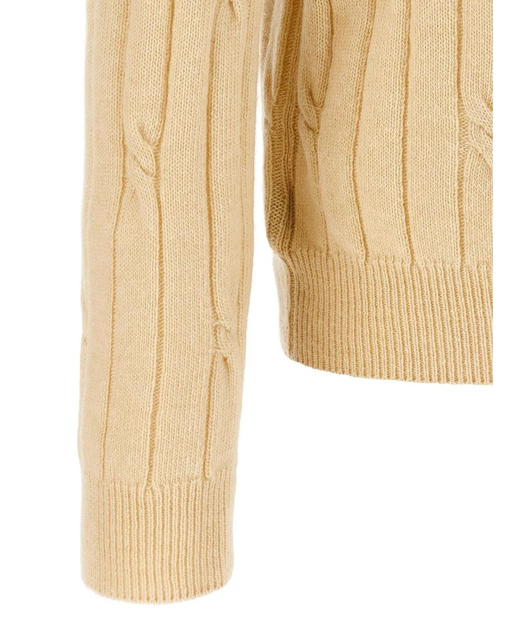 Zanone Natural Braided Wool Polo Shirt for men