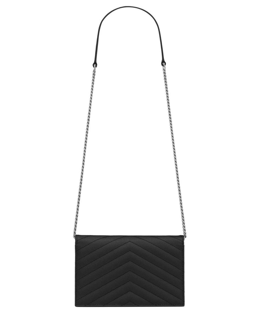 Saint Laurent White Portafoglio Con Catena "Envelope Cassandre"