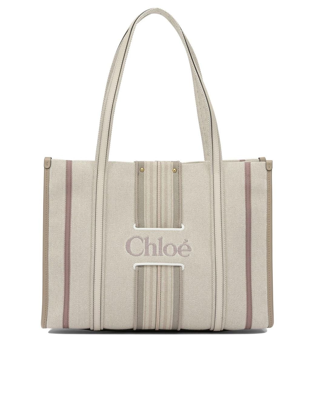 Chloé Natural "Woody Loop" Small Shoulder Bag