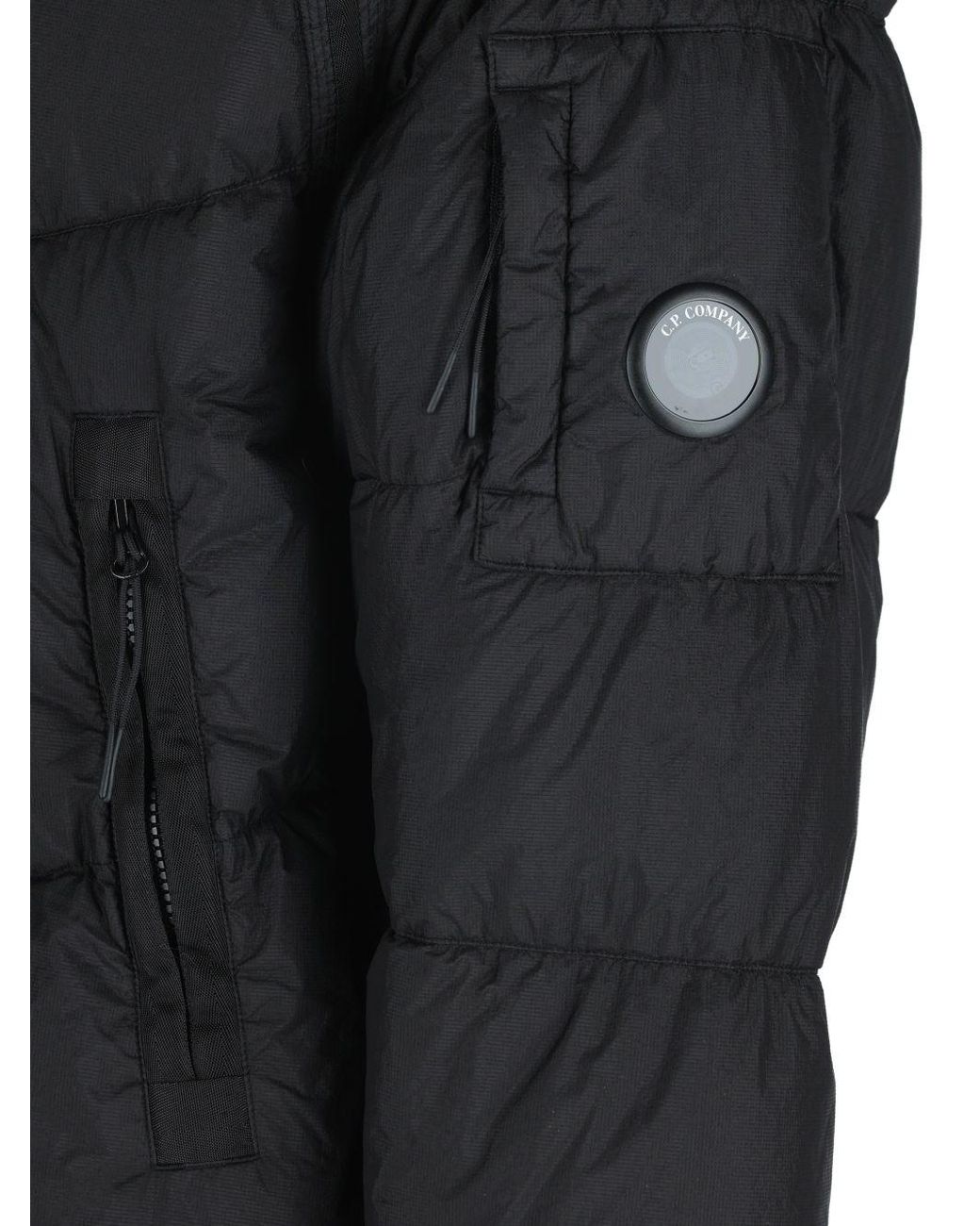 C P Company Black C.P.Company Short Down Jacket for men