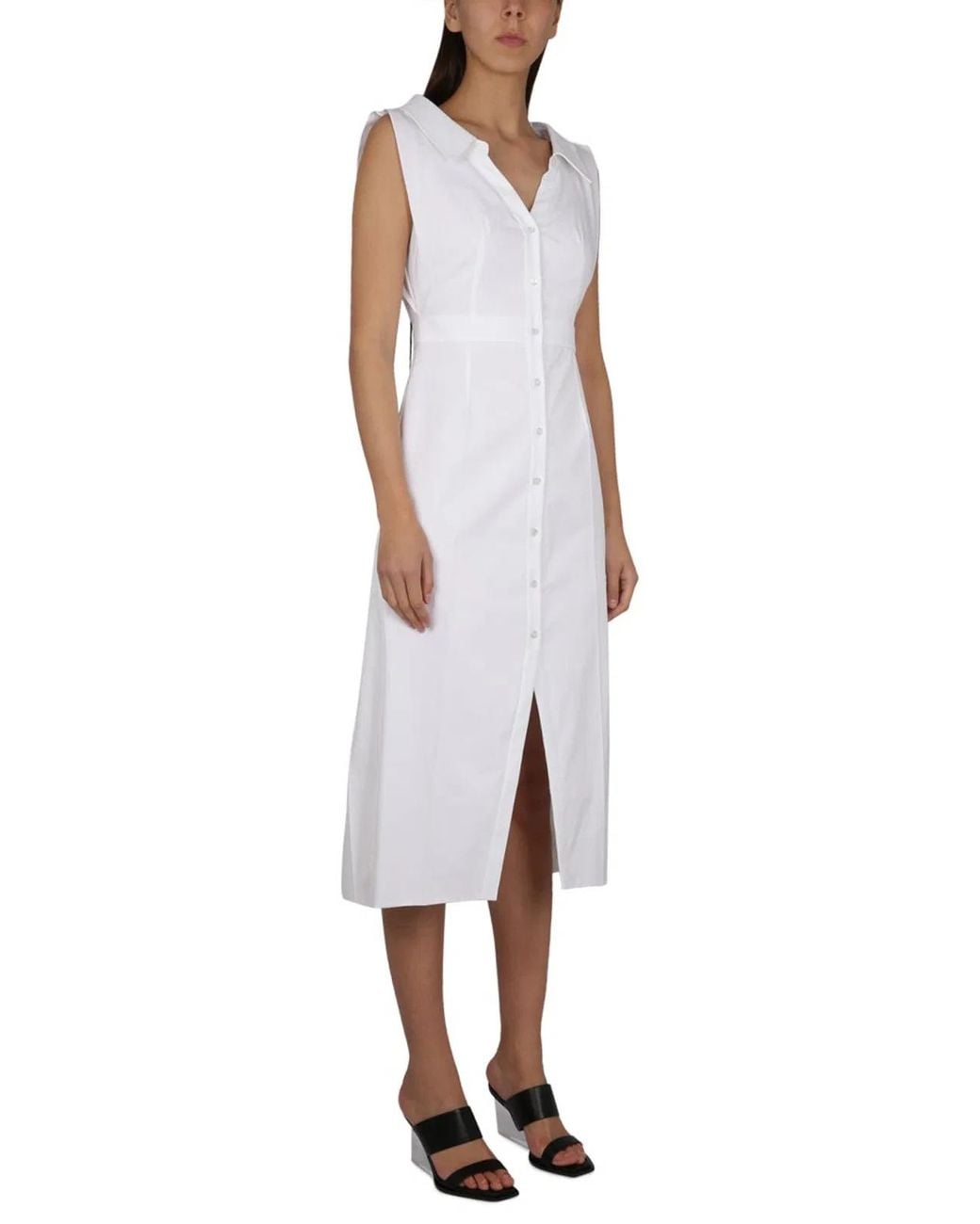 McQueen White Cotton Dress