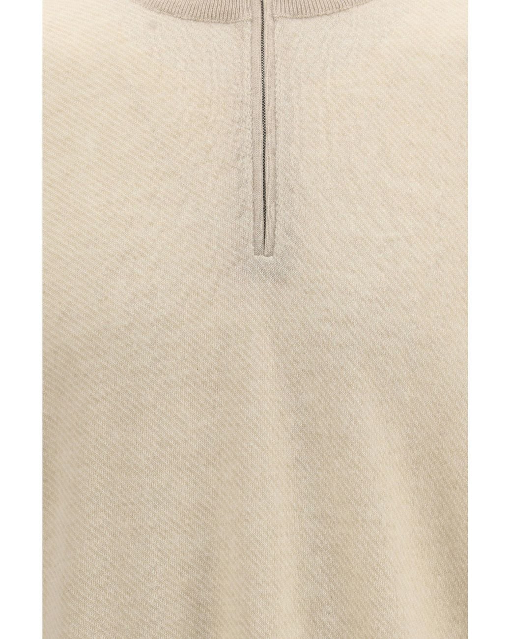 Loro Piana White Roadster Cashmere Sweater for men