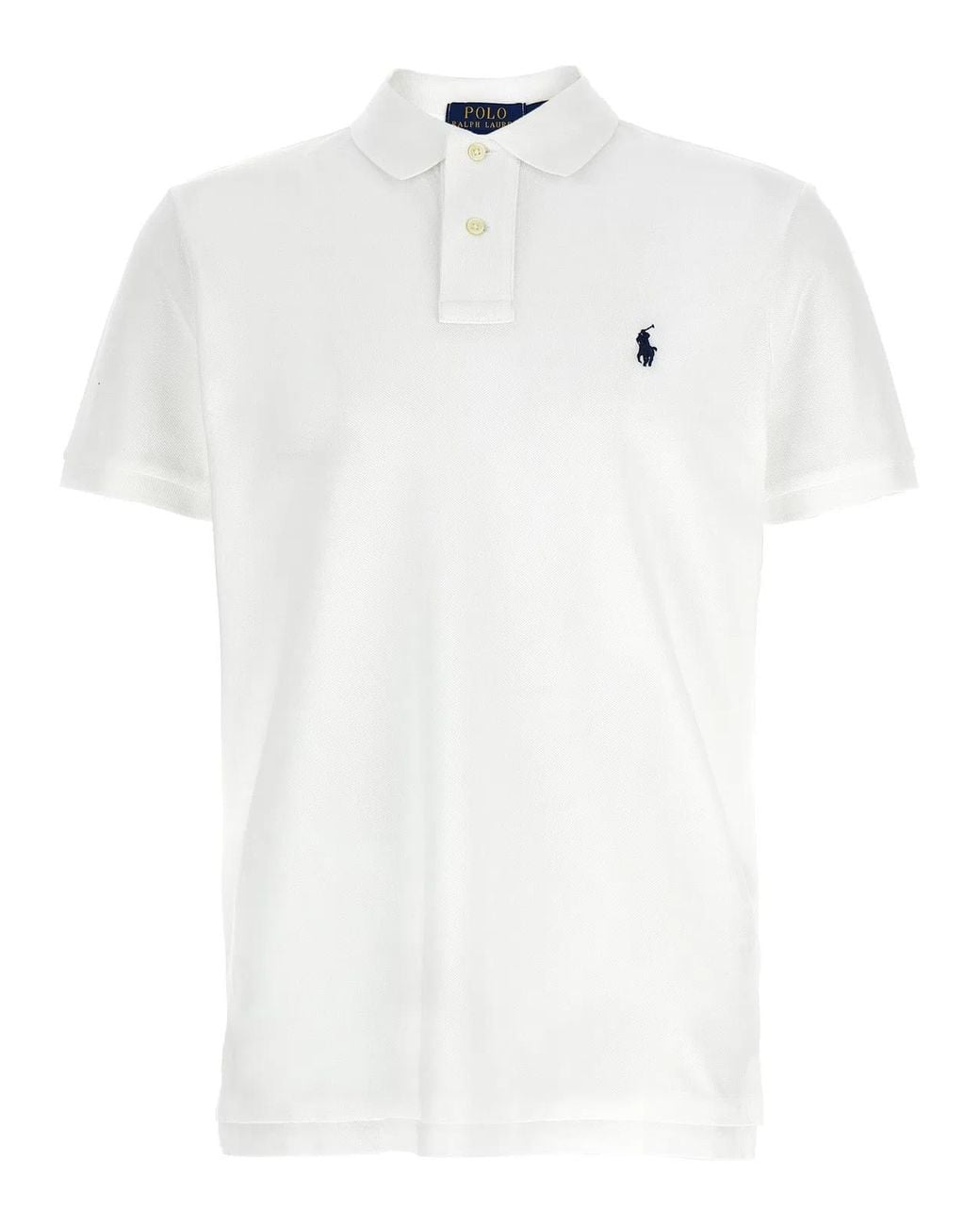 Polo Ralph Lauren White Logo Embroidery Polo Shirt for men