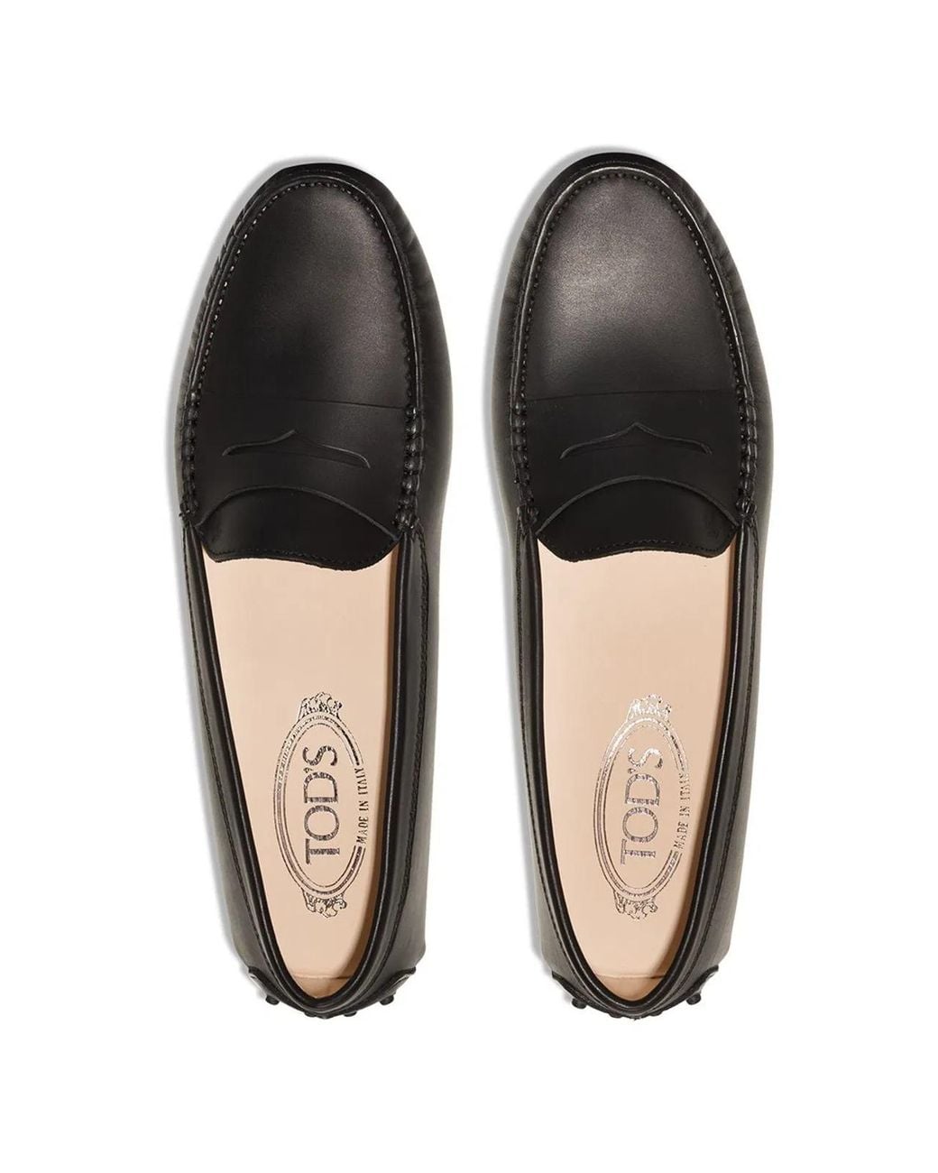 Tod's Black Iconic Rodos Gommini Loafers By