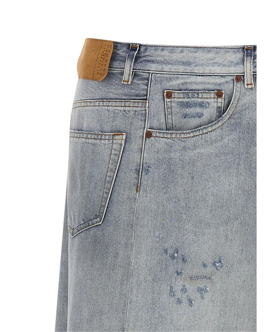 MM6 by Maison Margiela Gray Asymmetrical Construction Skirt