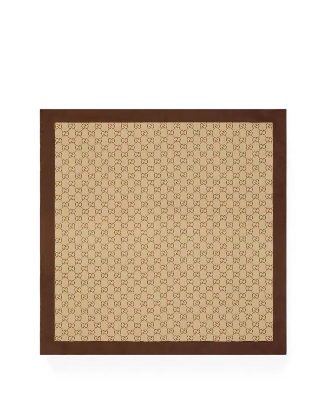Gucci Natural Patterned Silk Square Scarf