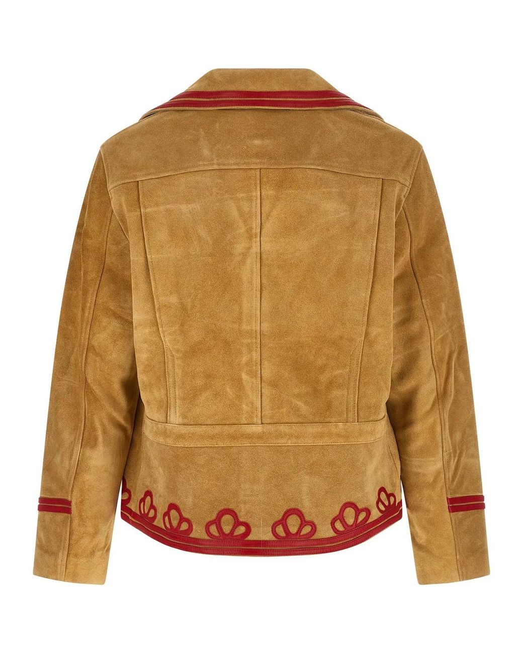Bode Brown Cowhide Leather Jacket for men