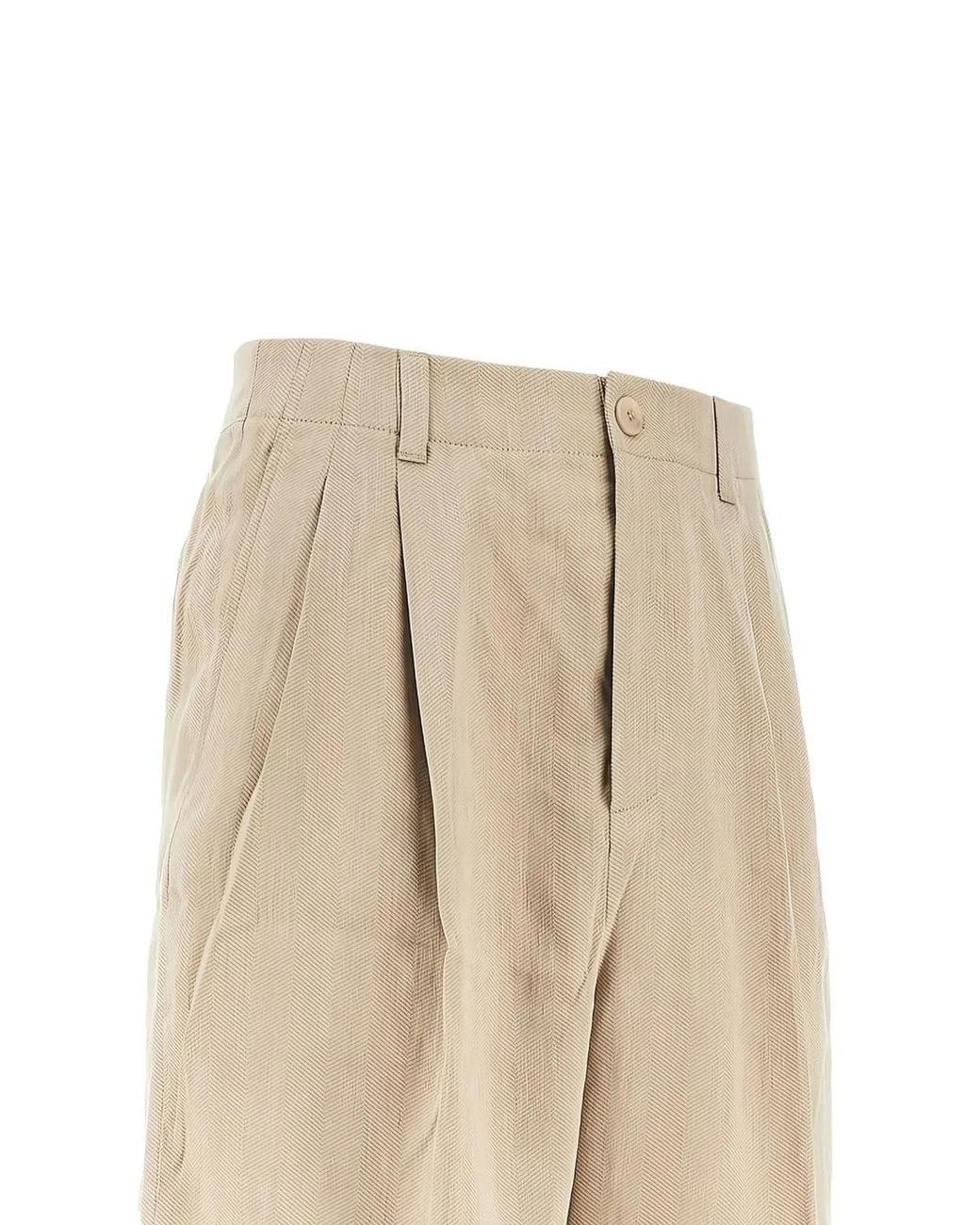 Jacquemus Natural Pastro Linen Shorts for men