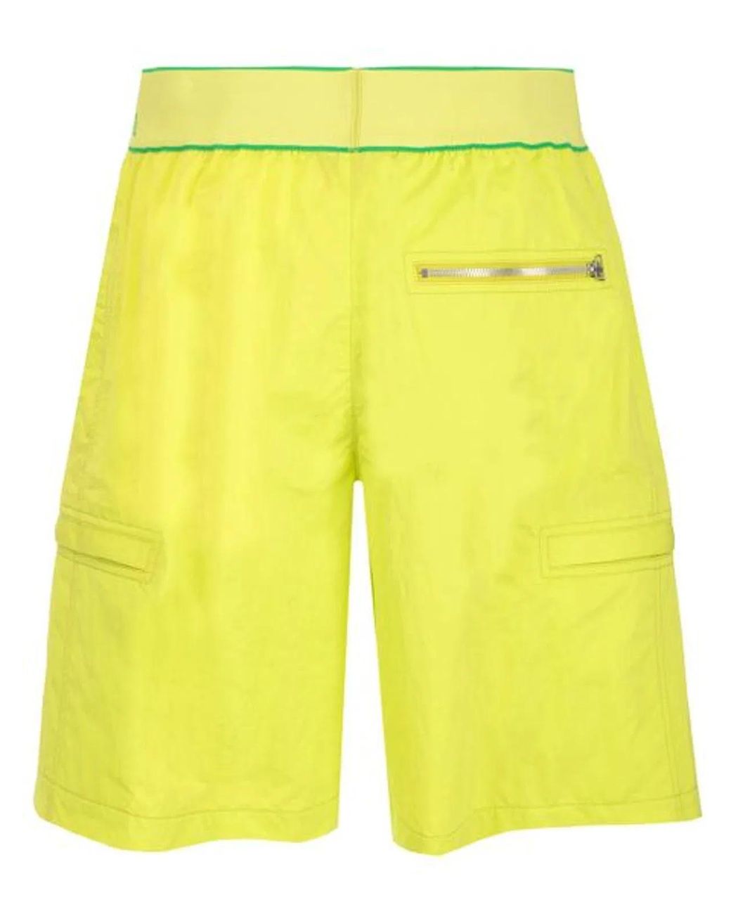 Bottega Veneta Yellow Lime Cargo Bermuda Shorts for men