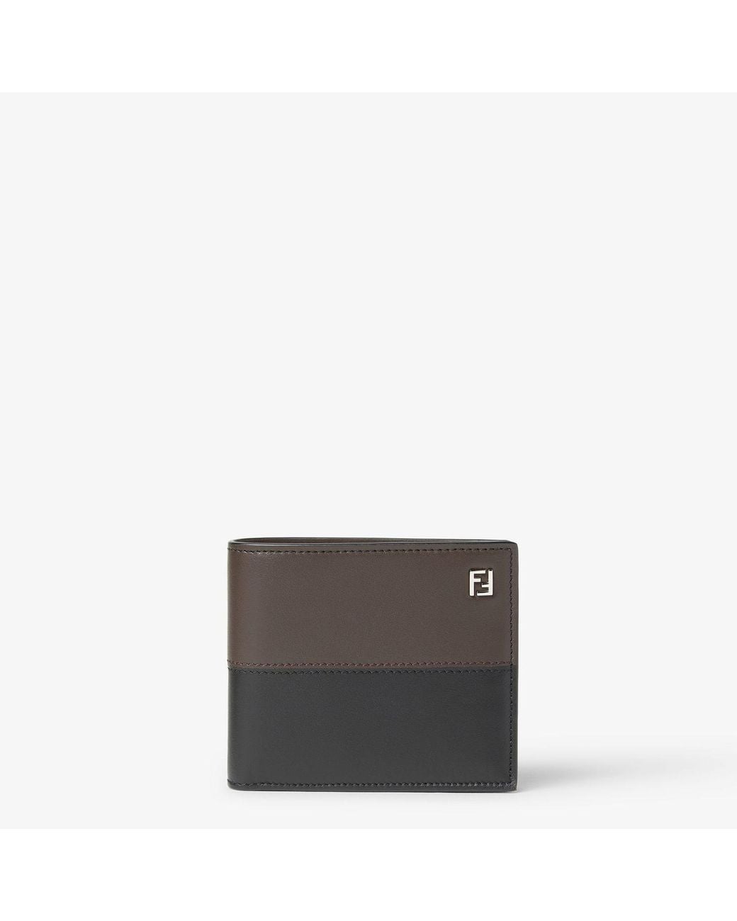 Fendi Gray Ff Double Wallet for men