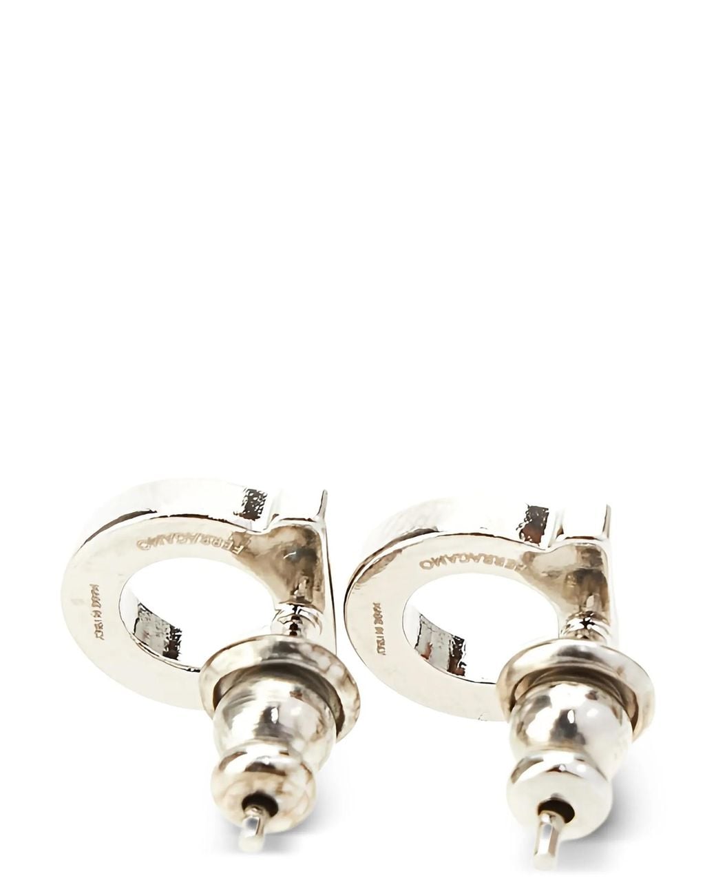 Ferragamo Metallic 'Gancini Cristalli Piccoli' Earrings