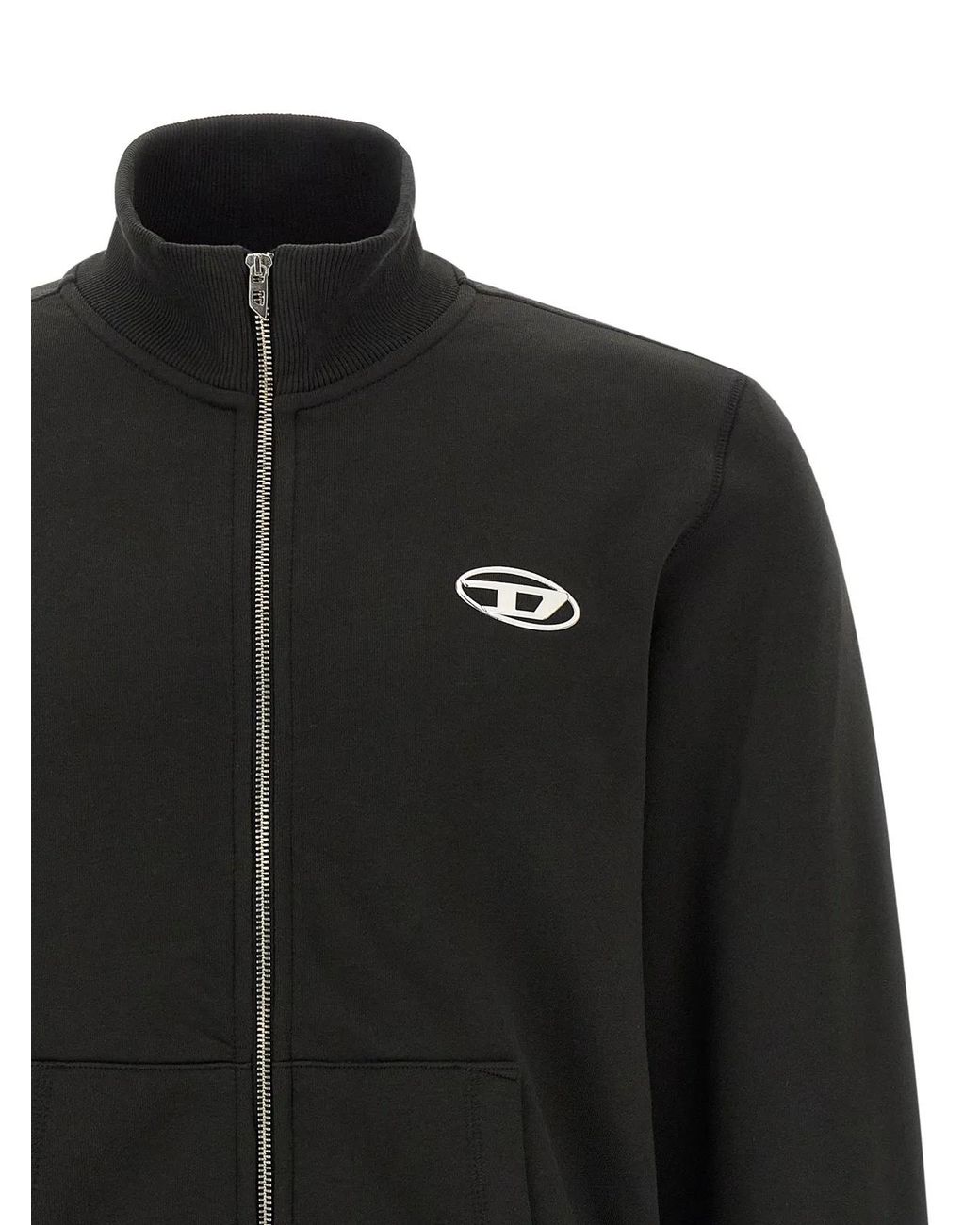 DIESEL Black 'S-Ginn-Zip-Iod' Sweatshirt for men