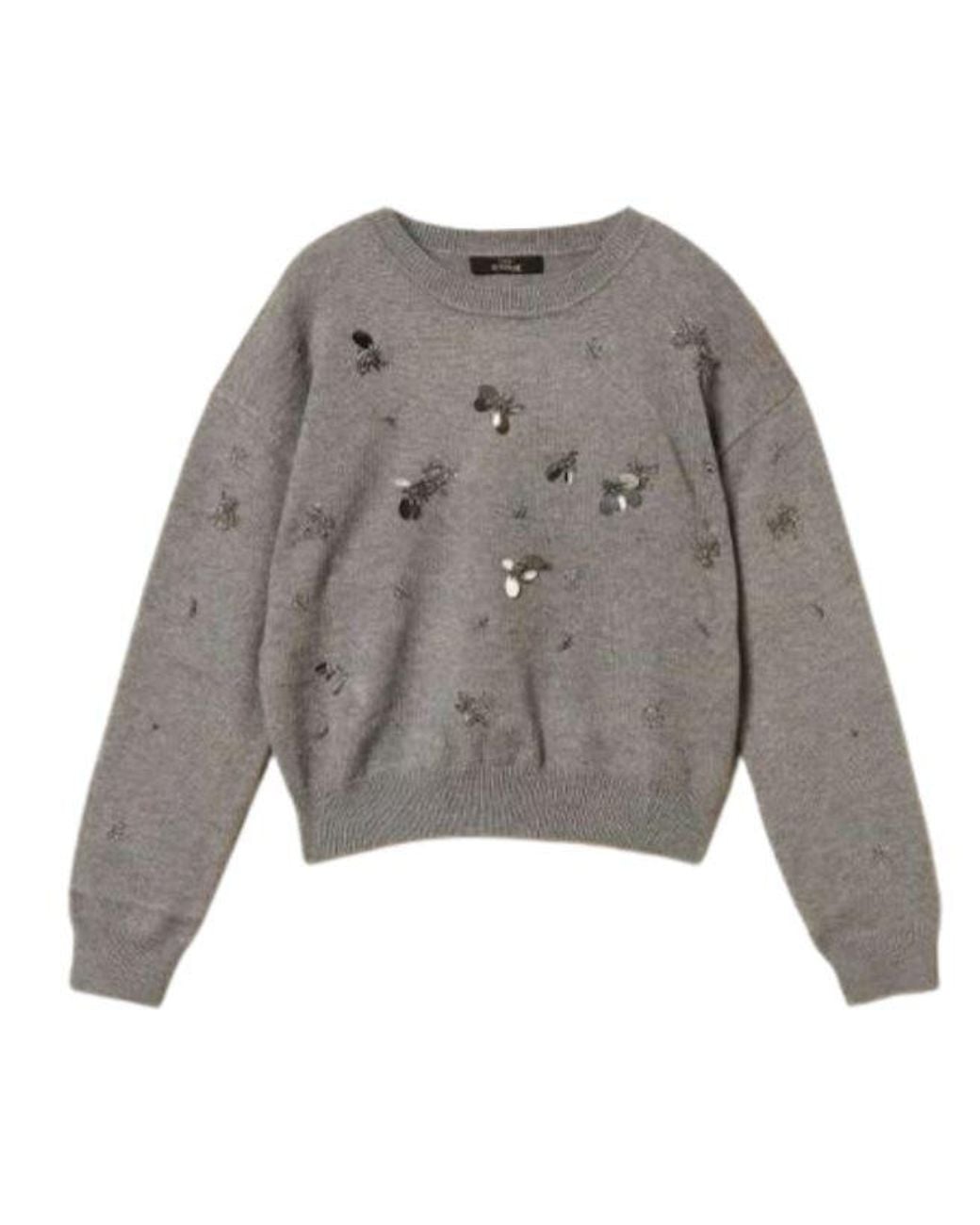 Twinset Gray Twinset Actitude Polyester Sweater