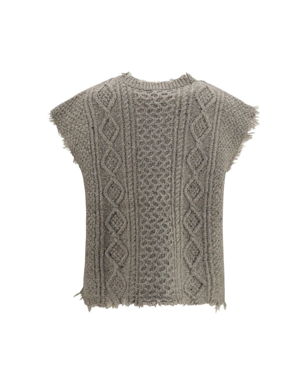 R13 Gray Wool Vest