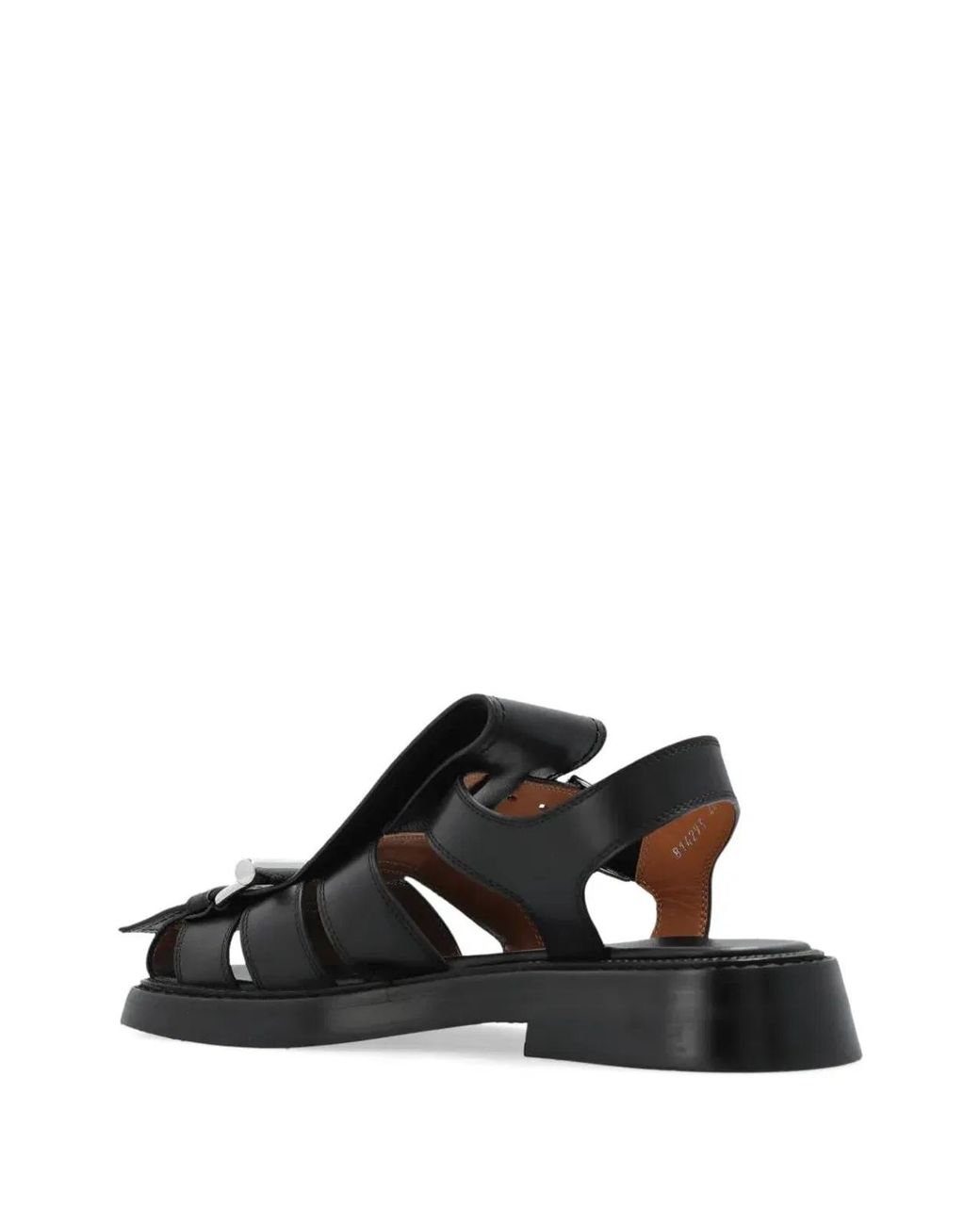 McQueen Black T-Bar Sandals