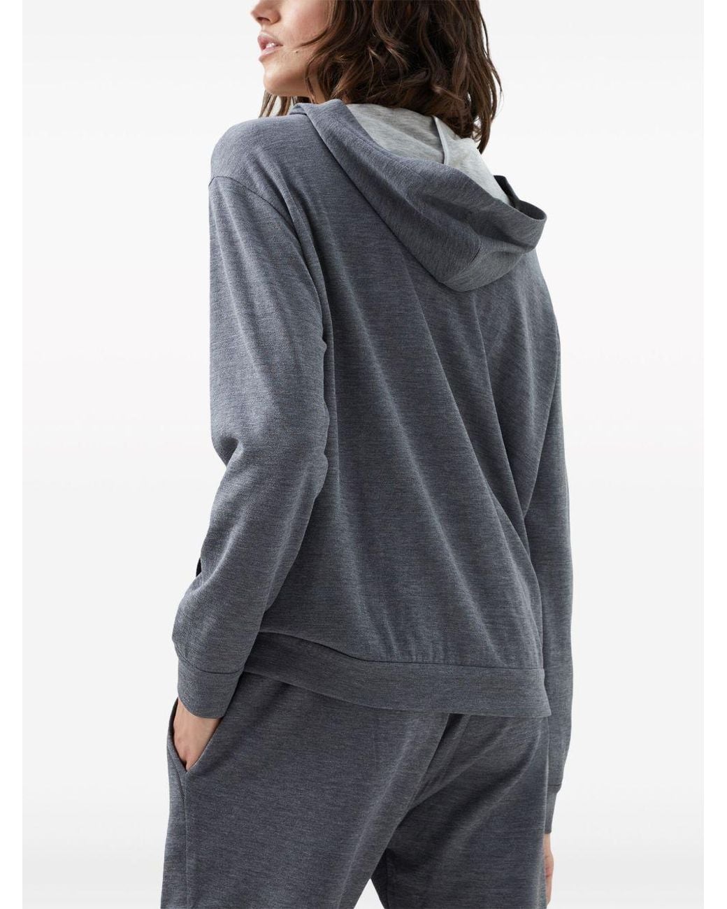 Brunello Cucinelli Gray Tshirt With Knotted Sleeve