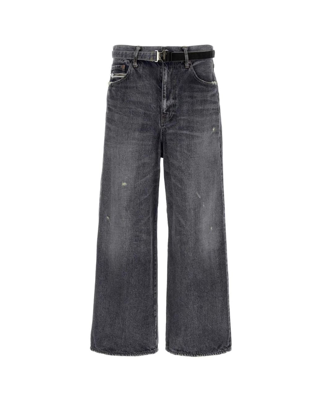 Sacai Gray Beyondexx Denim Pants for men