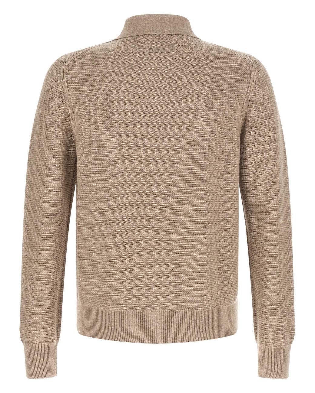 Zegna Natural Polo Shirt Oasi Cashmere for men