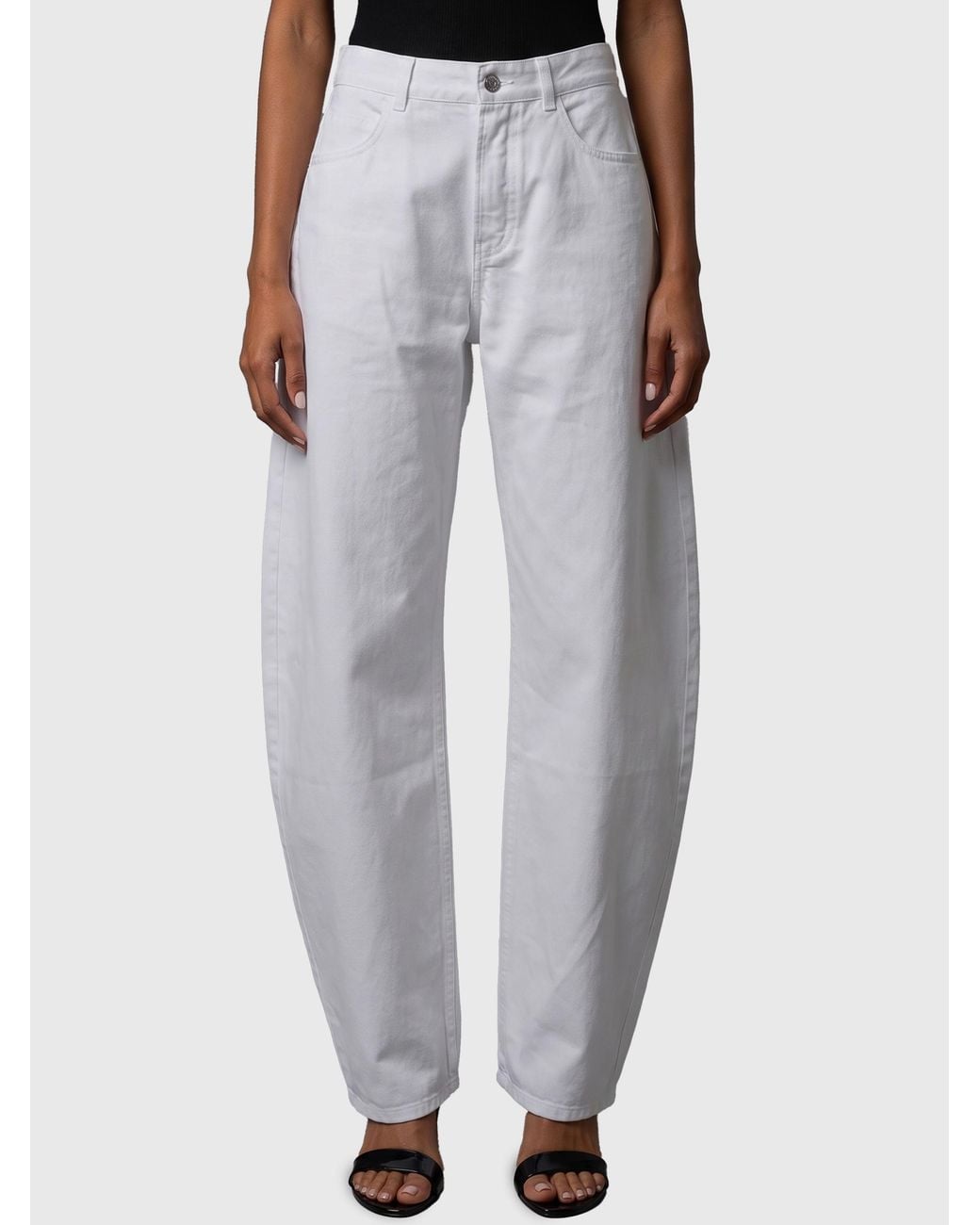 Alaïa Gray Alaia Blanc Rodeo Light Denim Trousers