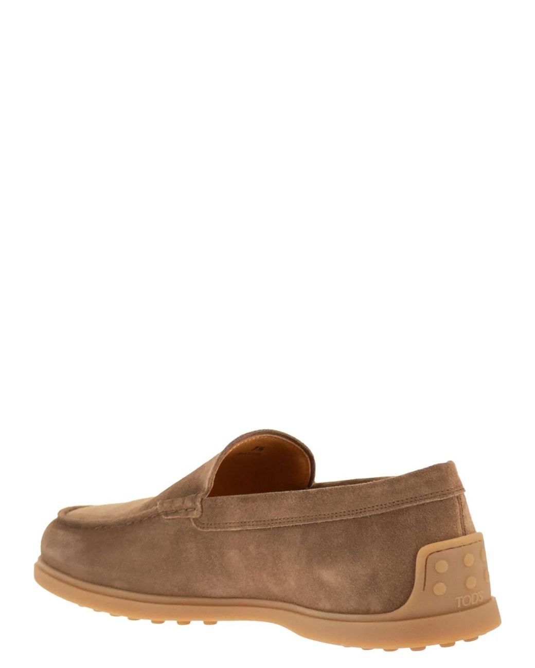 Tod's Brown Suede Leather Slipper Moccasin for men