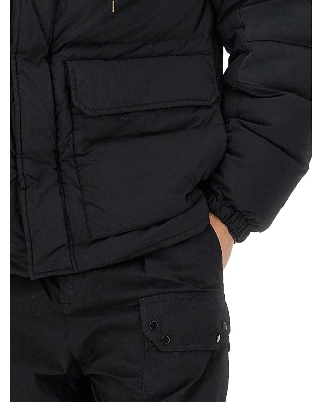 C P Company Black Vail Combo Jacket for men