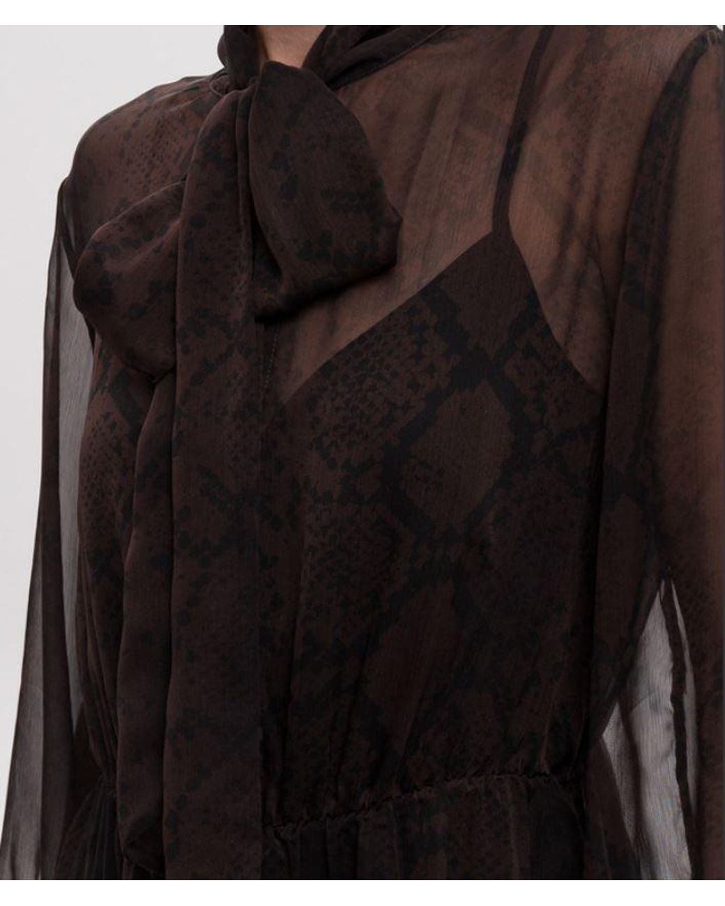 Twinset Black Twinset Actitude Python Polyester Dress
