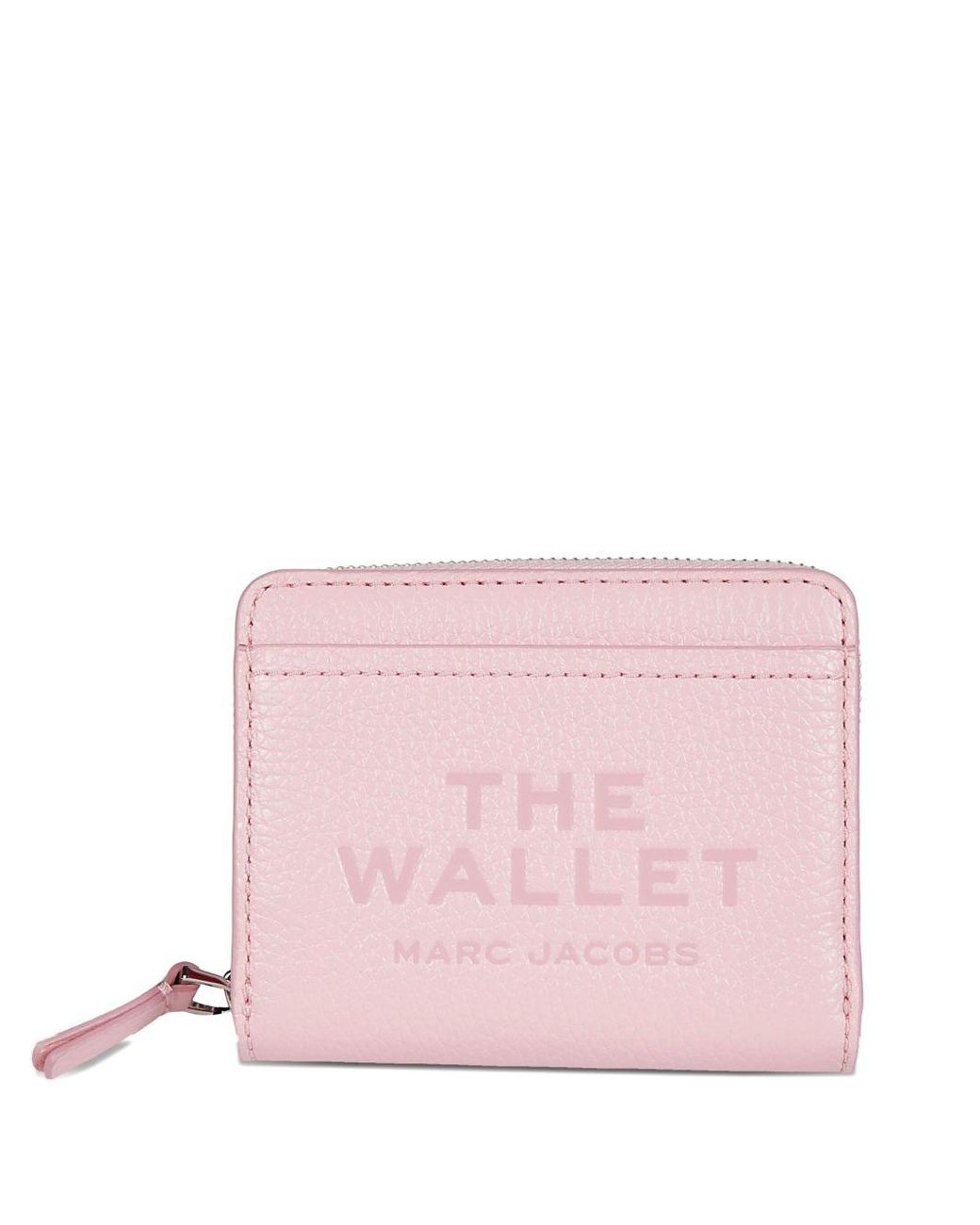 Marc Jacobs Pink Grained Leather Mini Compact Wallet