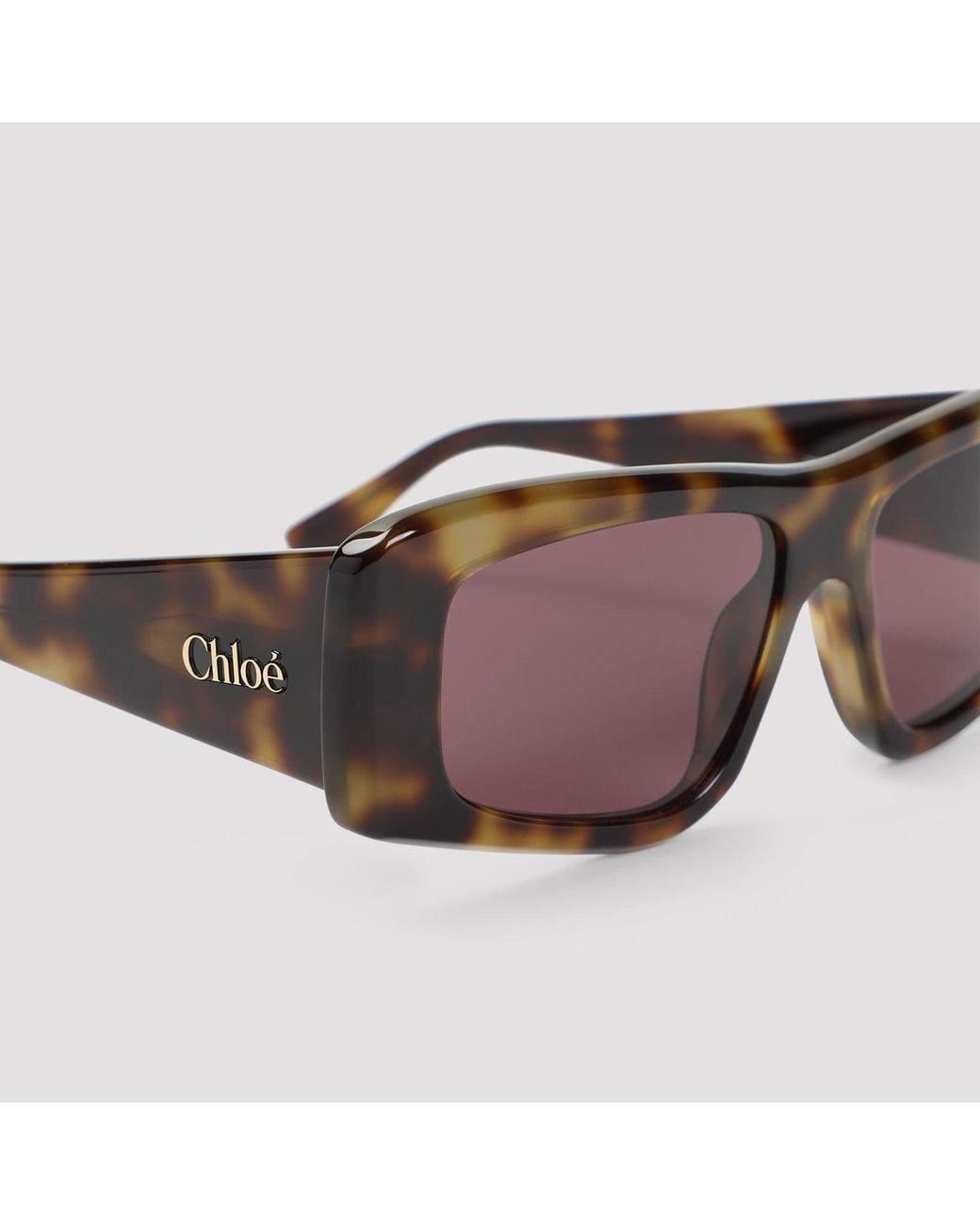 Chloé Rectangle-Frame Sunglasses in Brown | Lyst UK