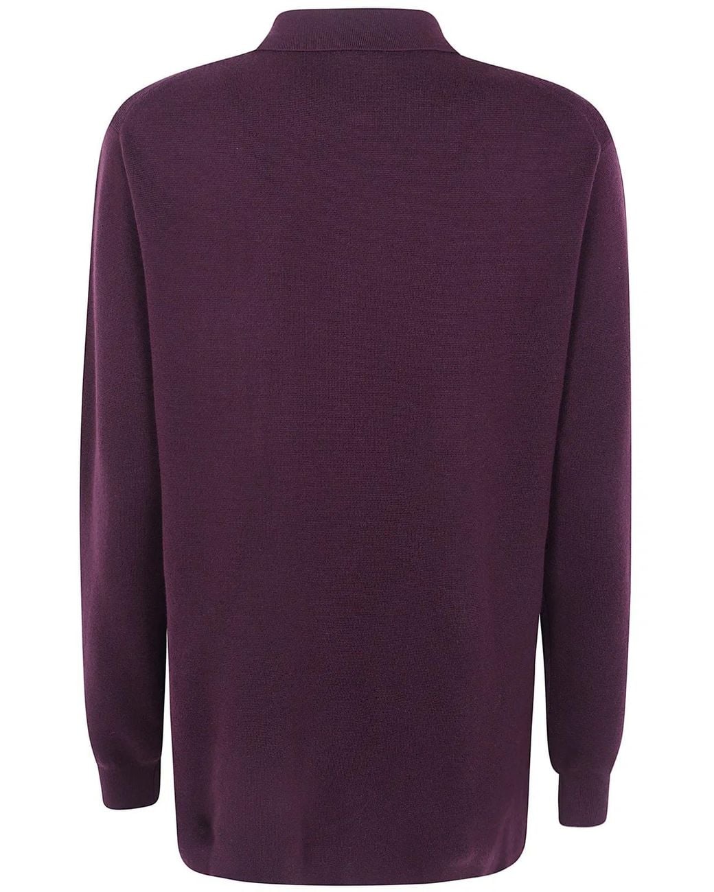 Aspesi Purple Polo Neck Sweater