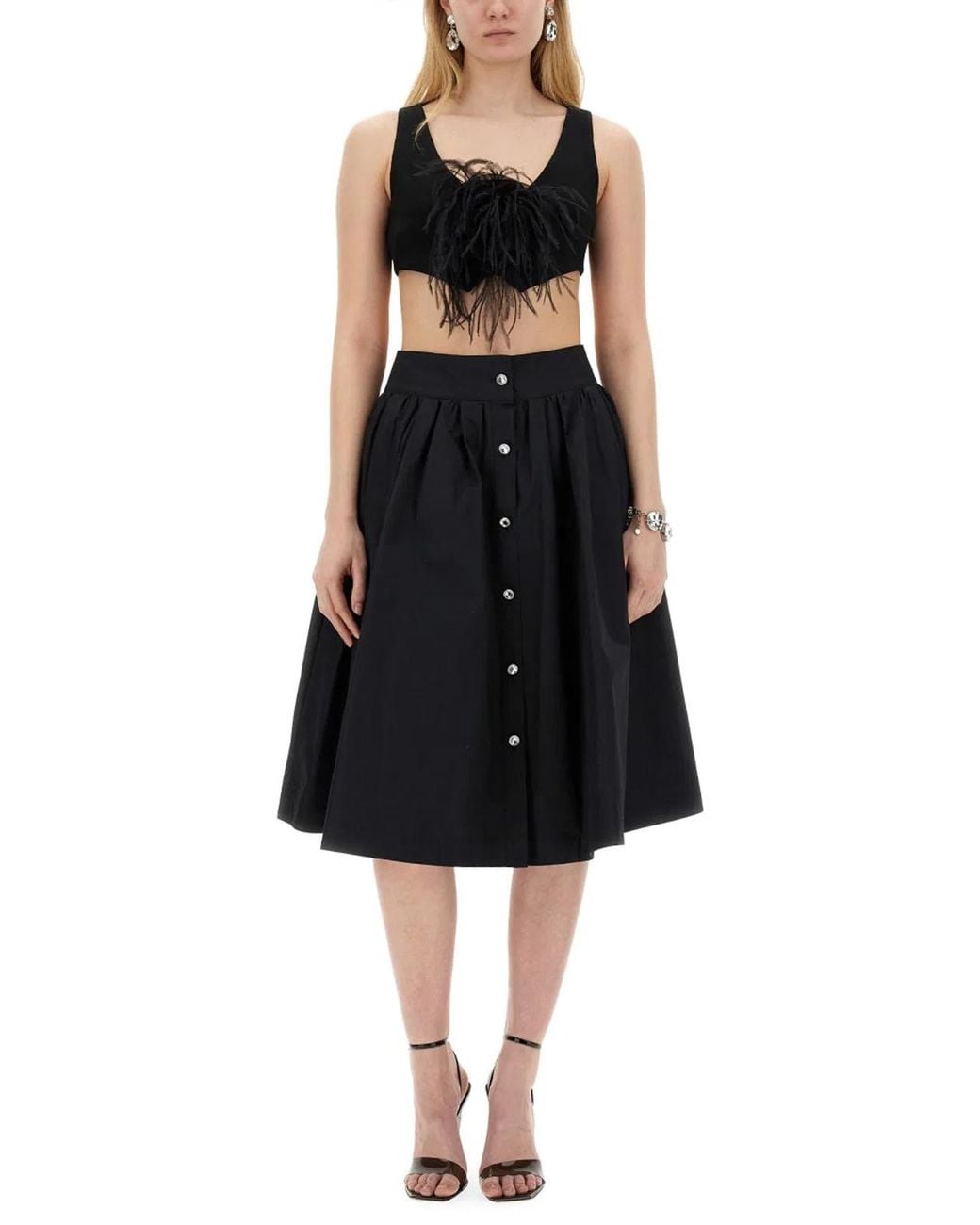 Moschino Couture Black Poplin Skirt
