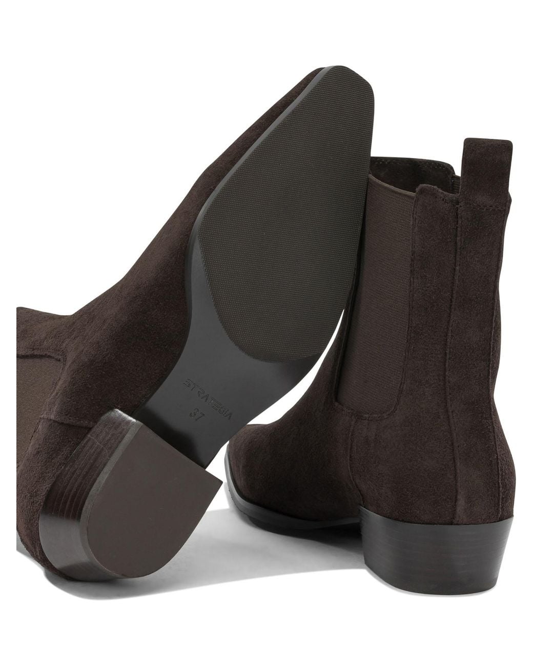 Strategia Brown Suede Leather Boots Ankle