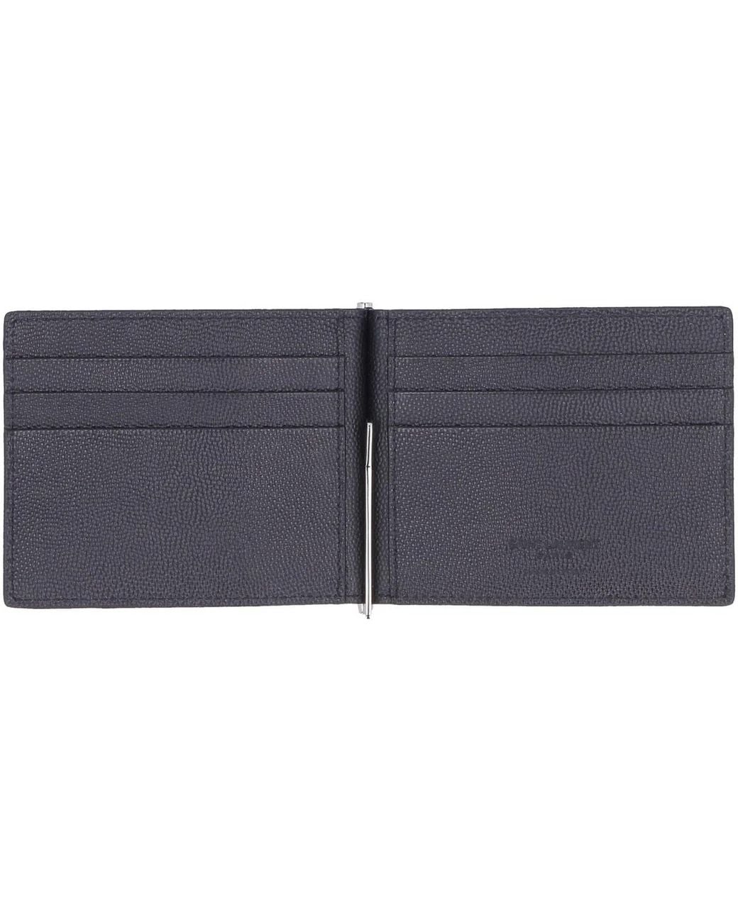 Saint Laurent White Paris Bill Clip Wallet for men