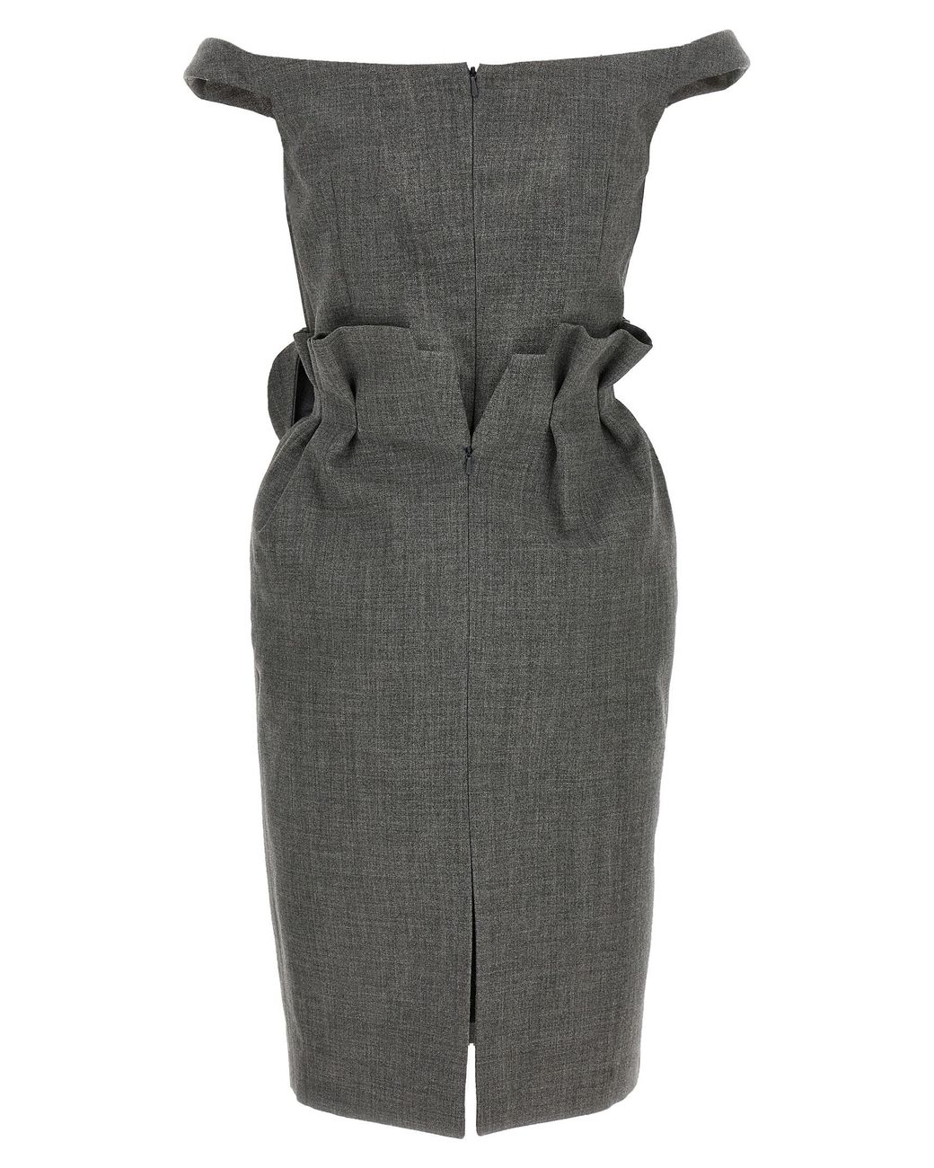 Magda Butrym Gray 3D Flower Dress