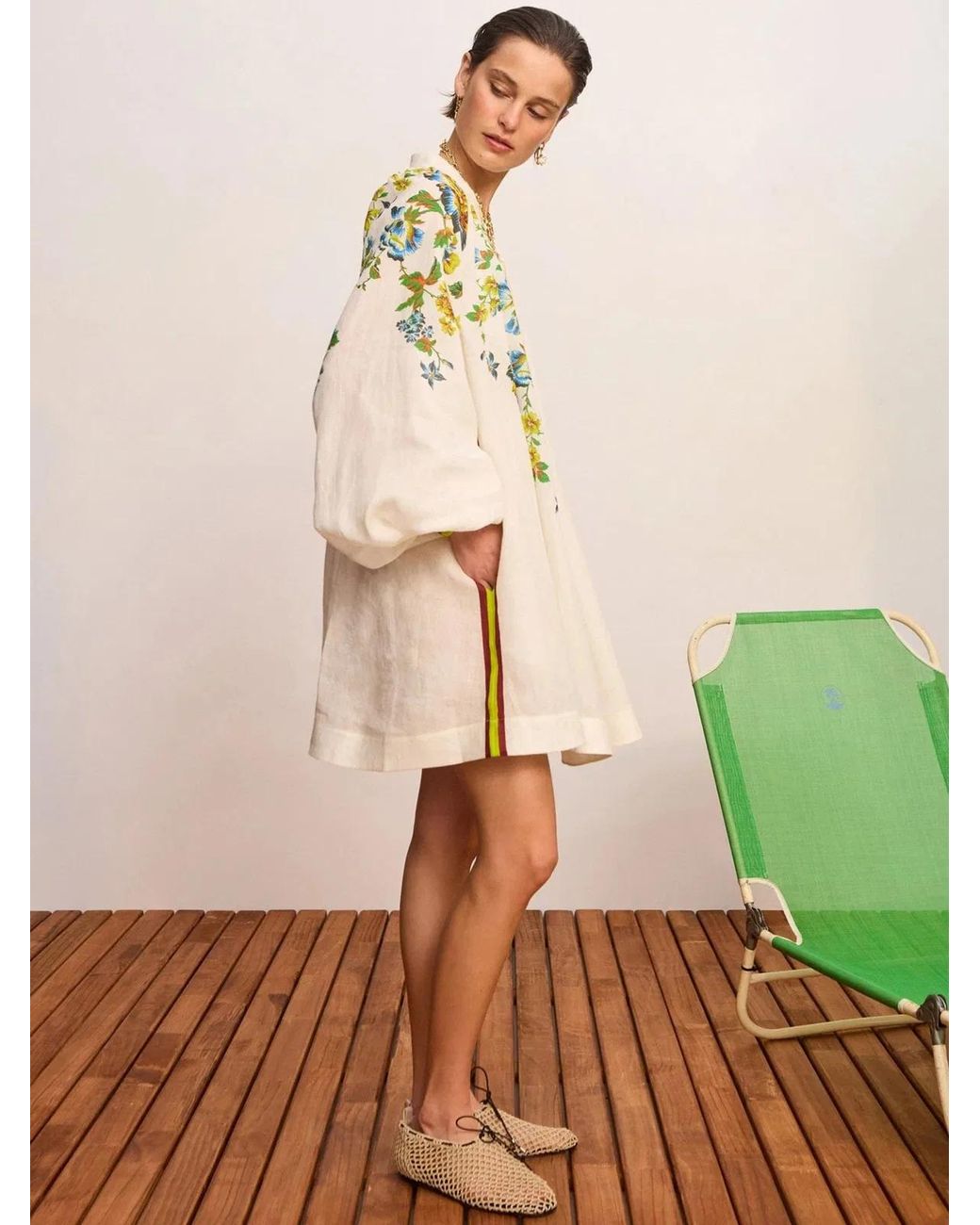 ALÉMAIS White Phyllis Mini Dress