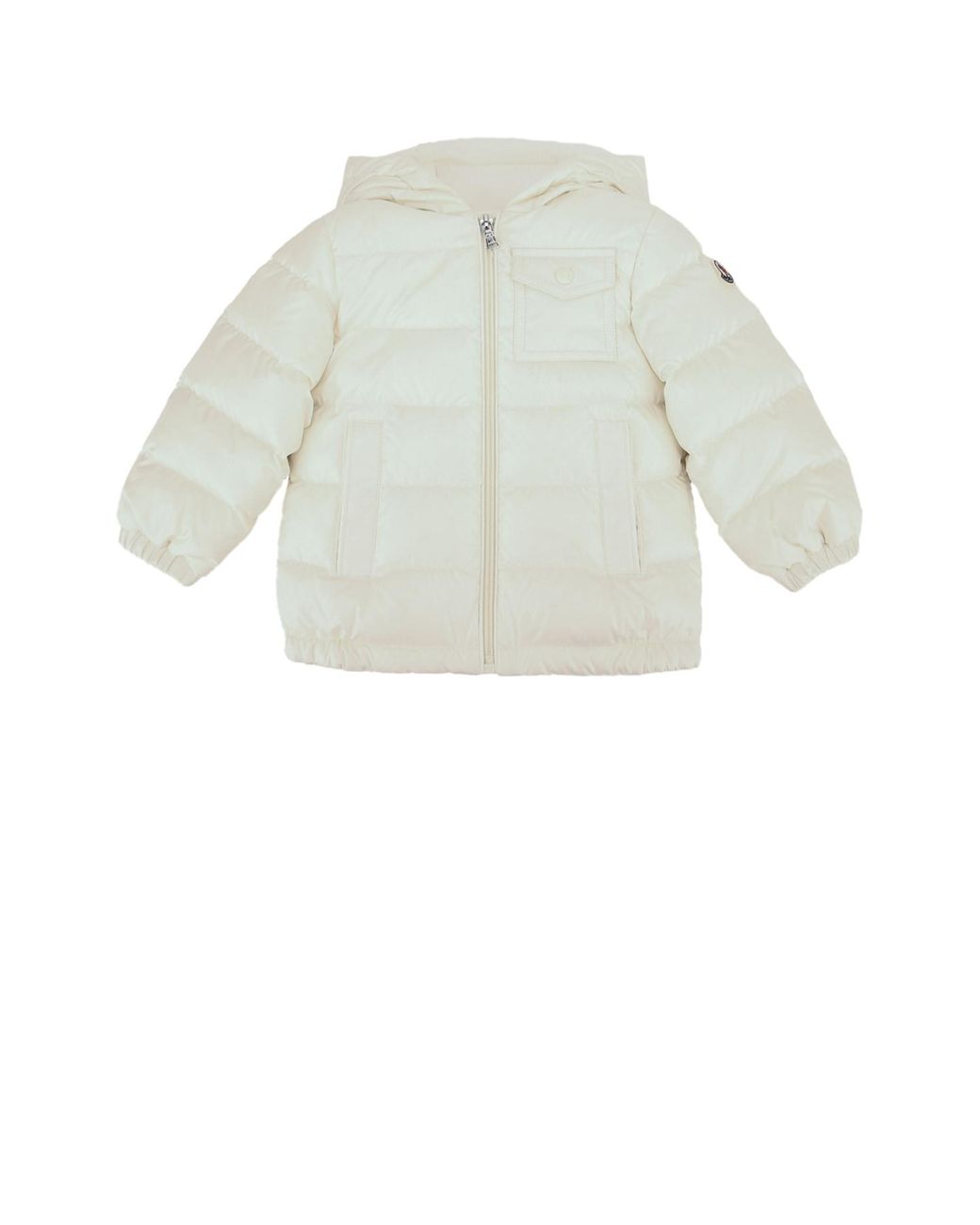 Moncler White Mesles Jacket For Kids