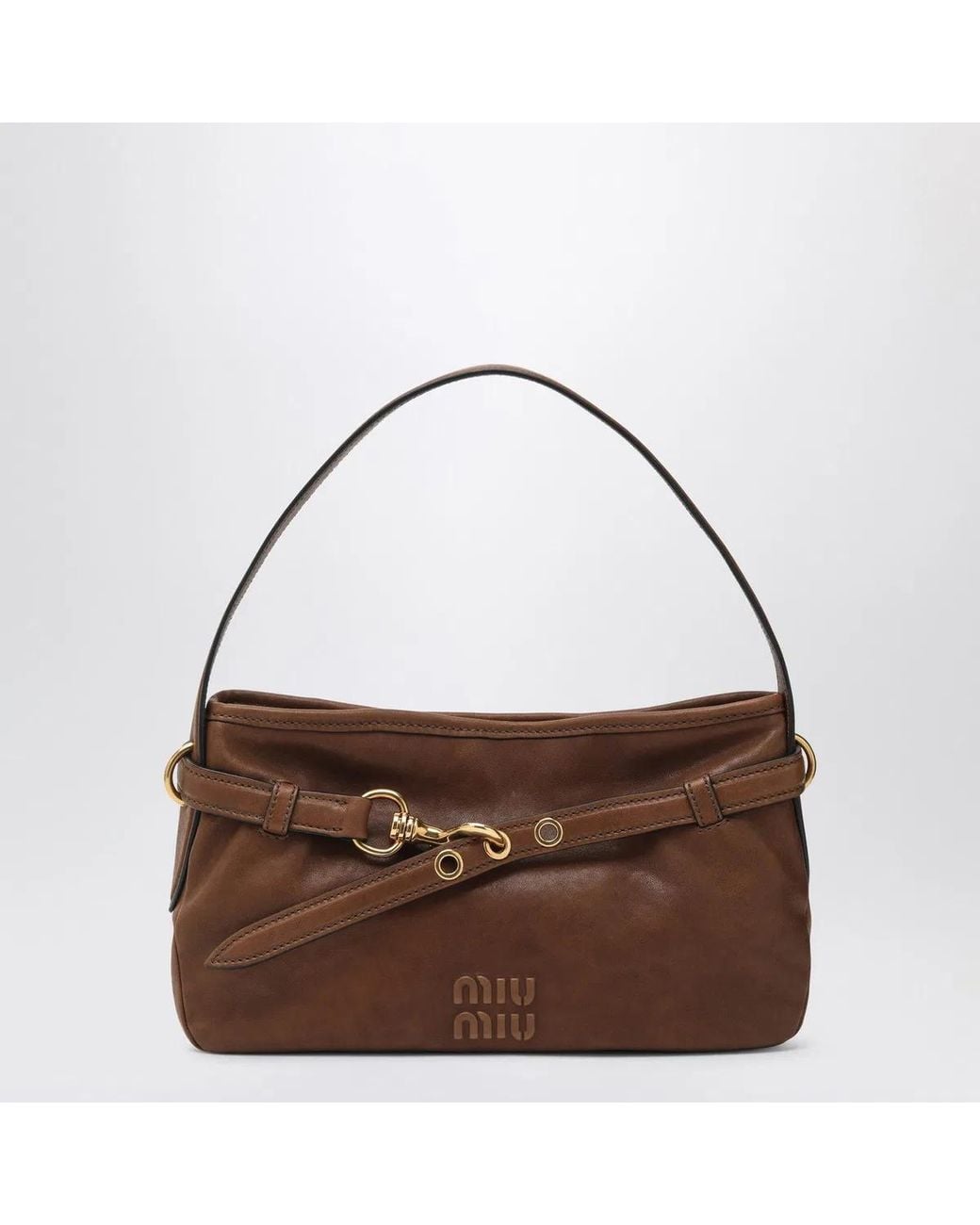 Miu Miu Brown Aventure Shoulder Bag