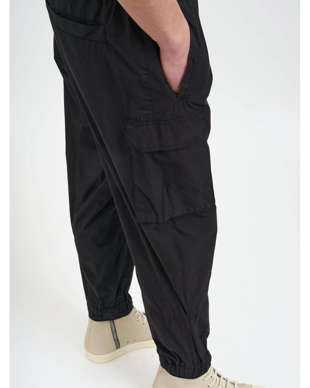 Thom Krom Black Cargo Jogger Pants for men