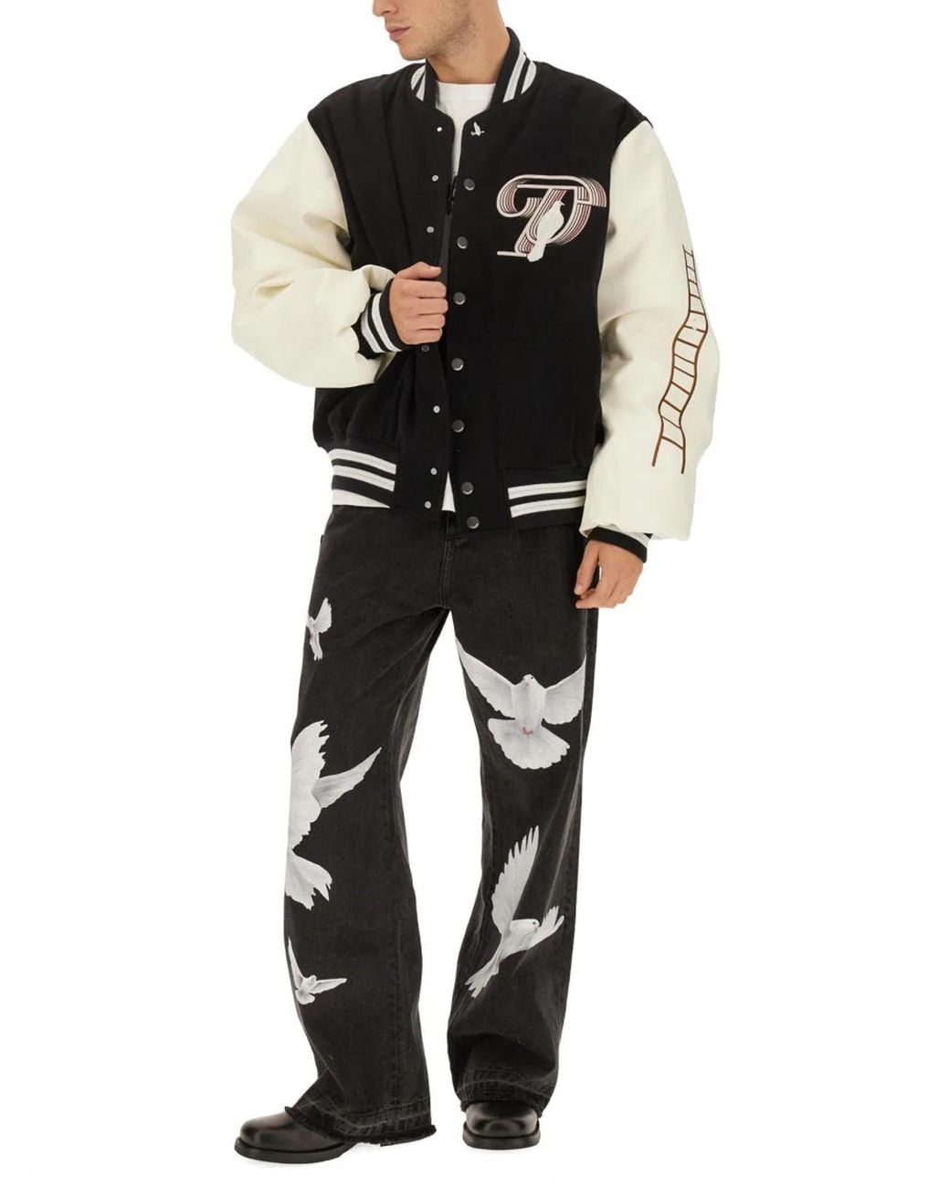 3.PARADIS Black Jacket With Logo for men
