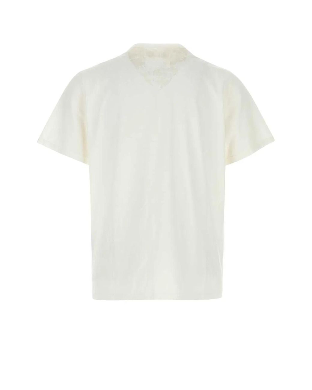 Maison Margiela White Solid T-Shirt for men
