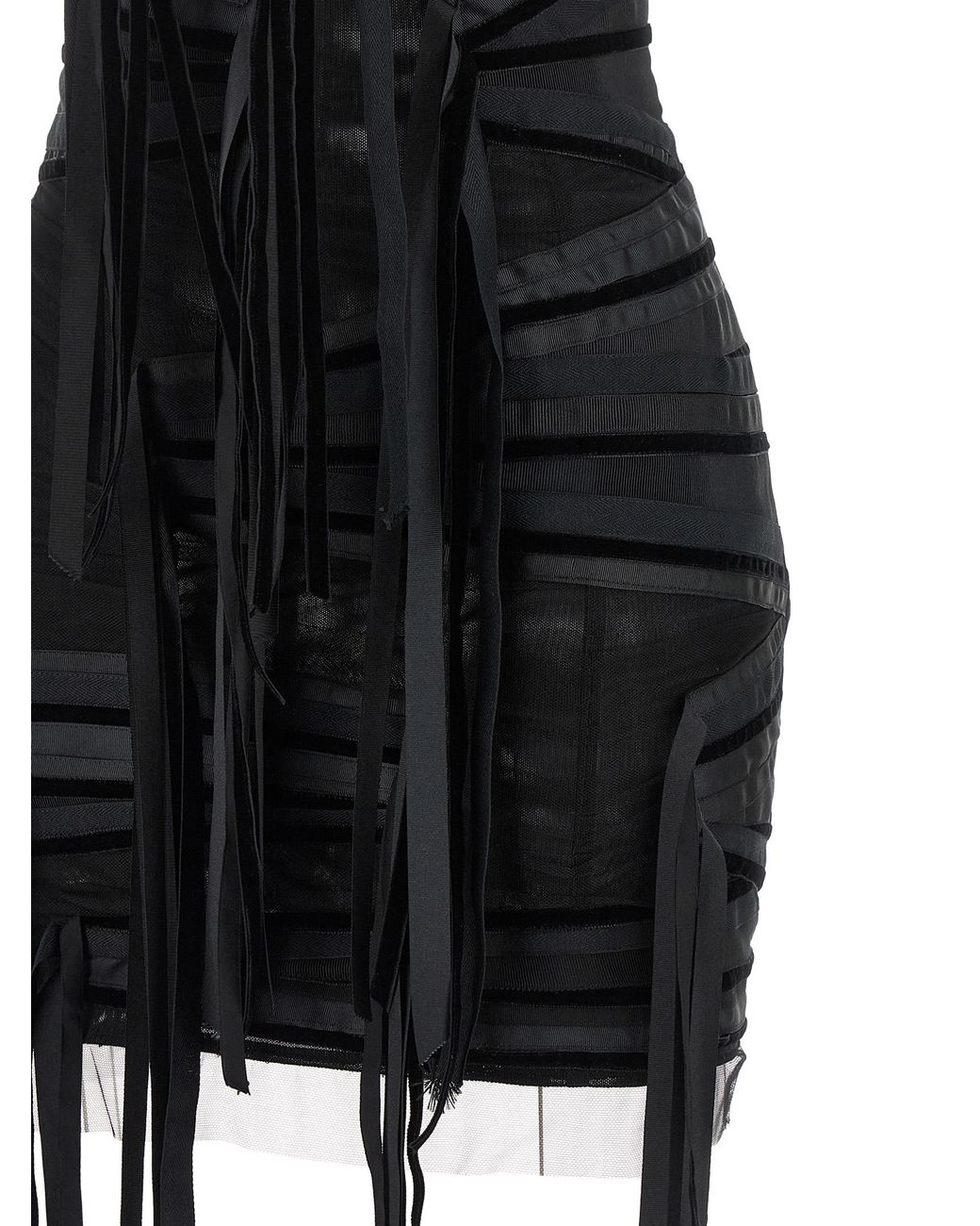 The Attico Black Ribbon Dress