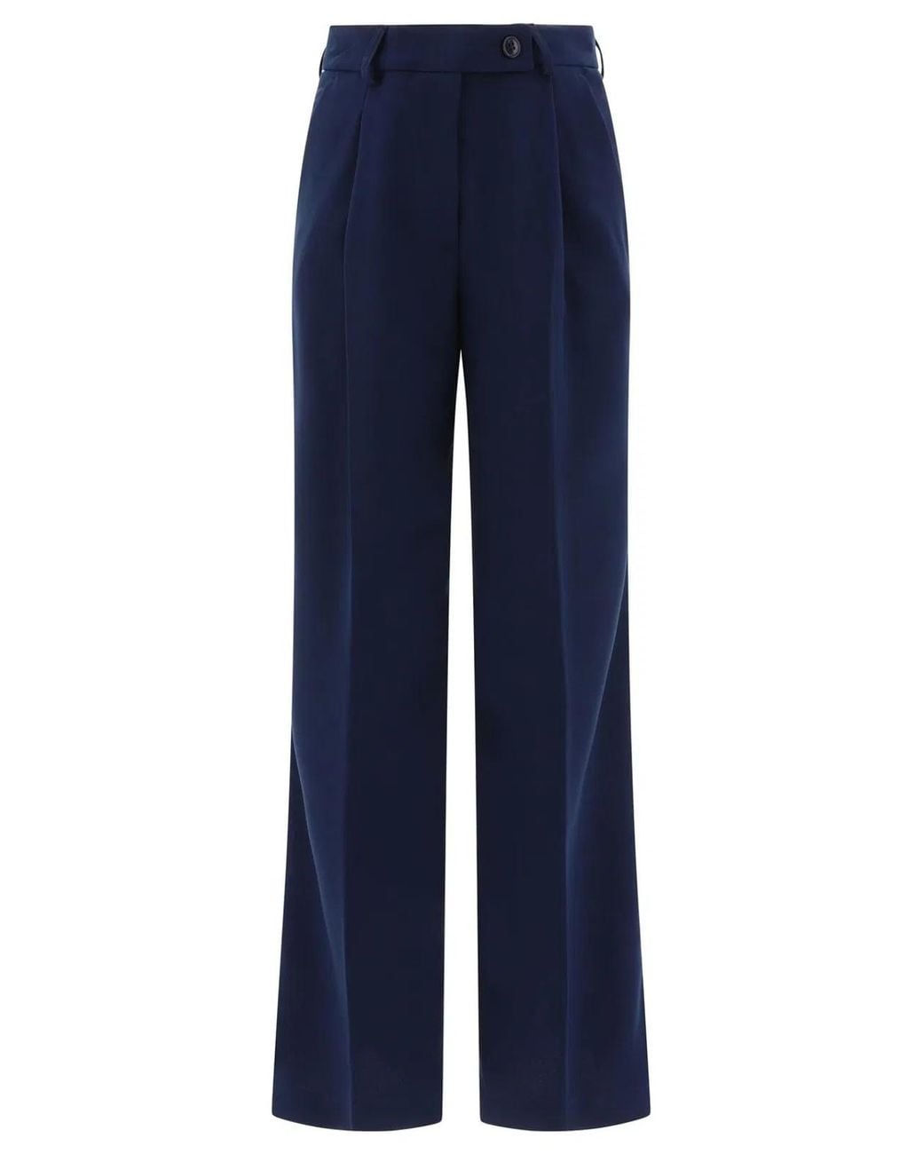 F.it Blue Tailored Trousers With Pressed Crease