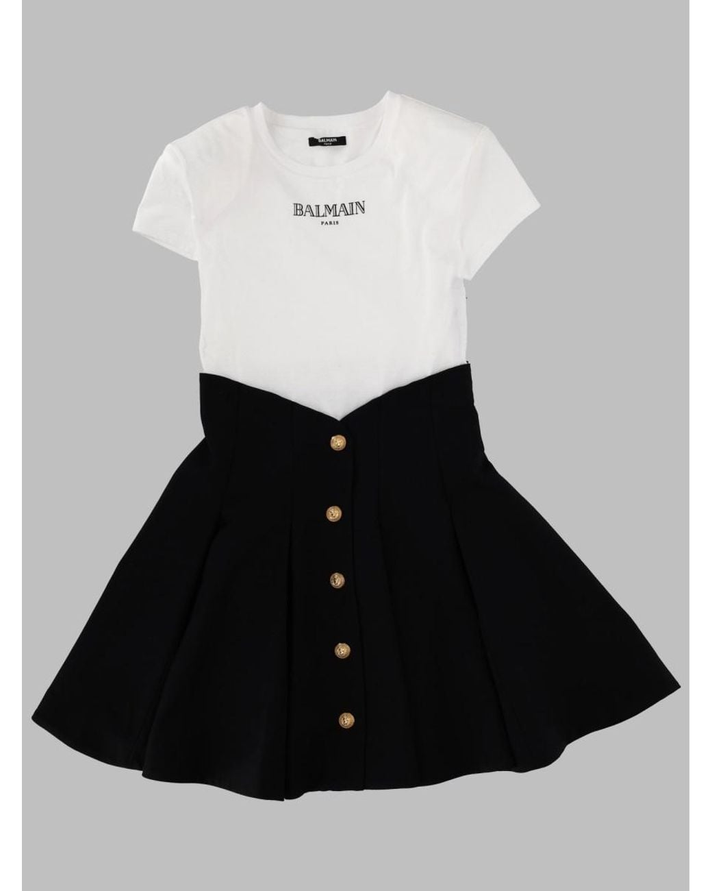 Balmain White Abiti Tessuto