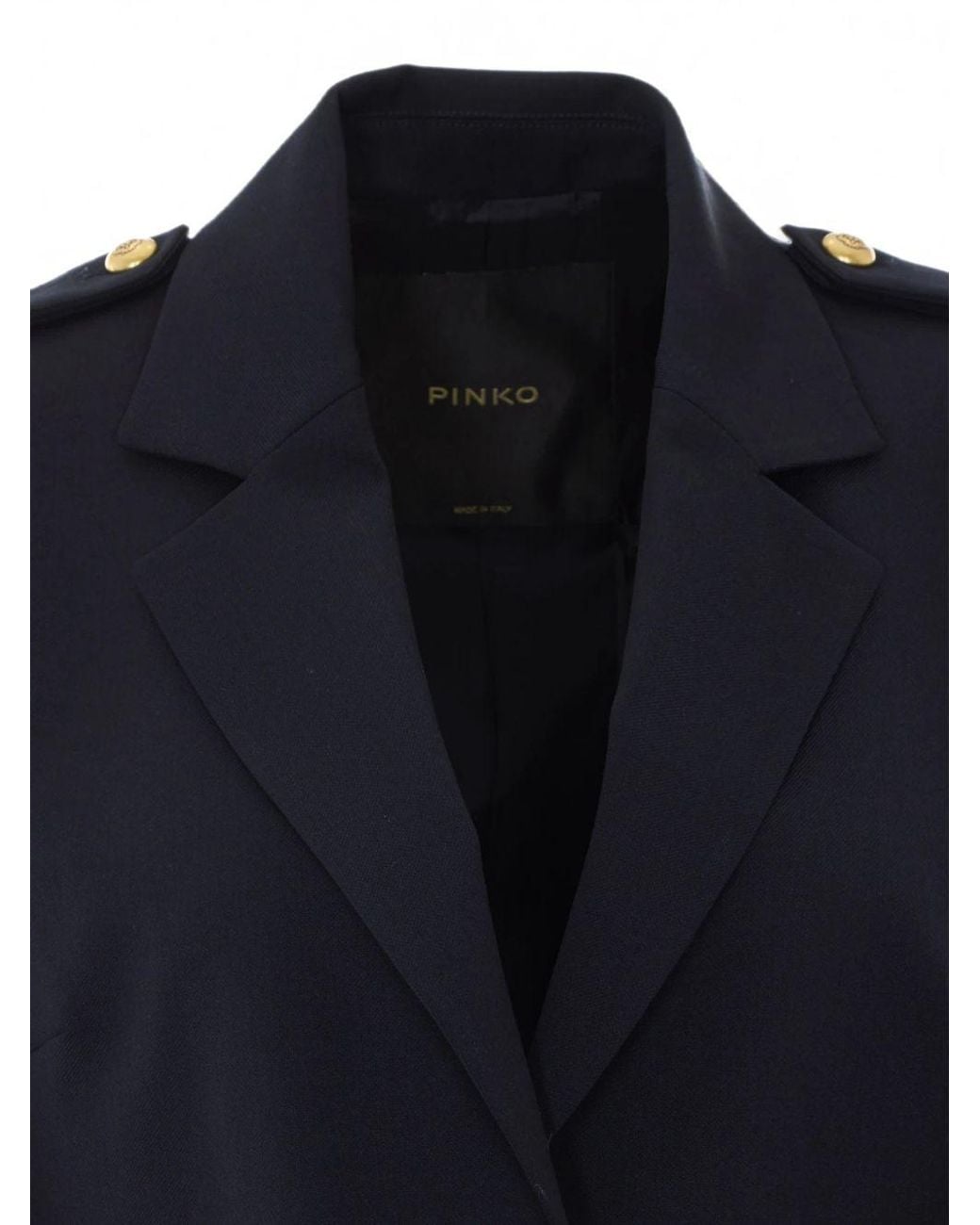 Pinko Blue Polyester Viscose Jacket